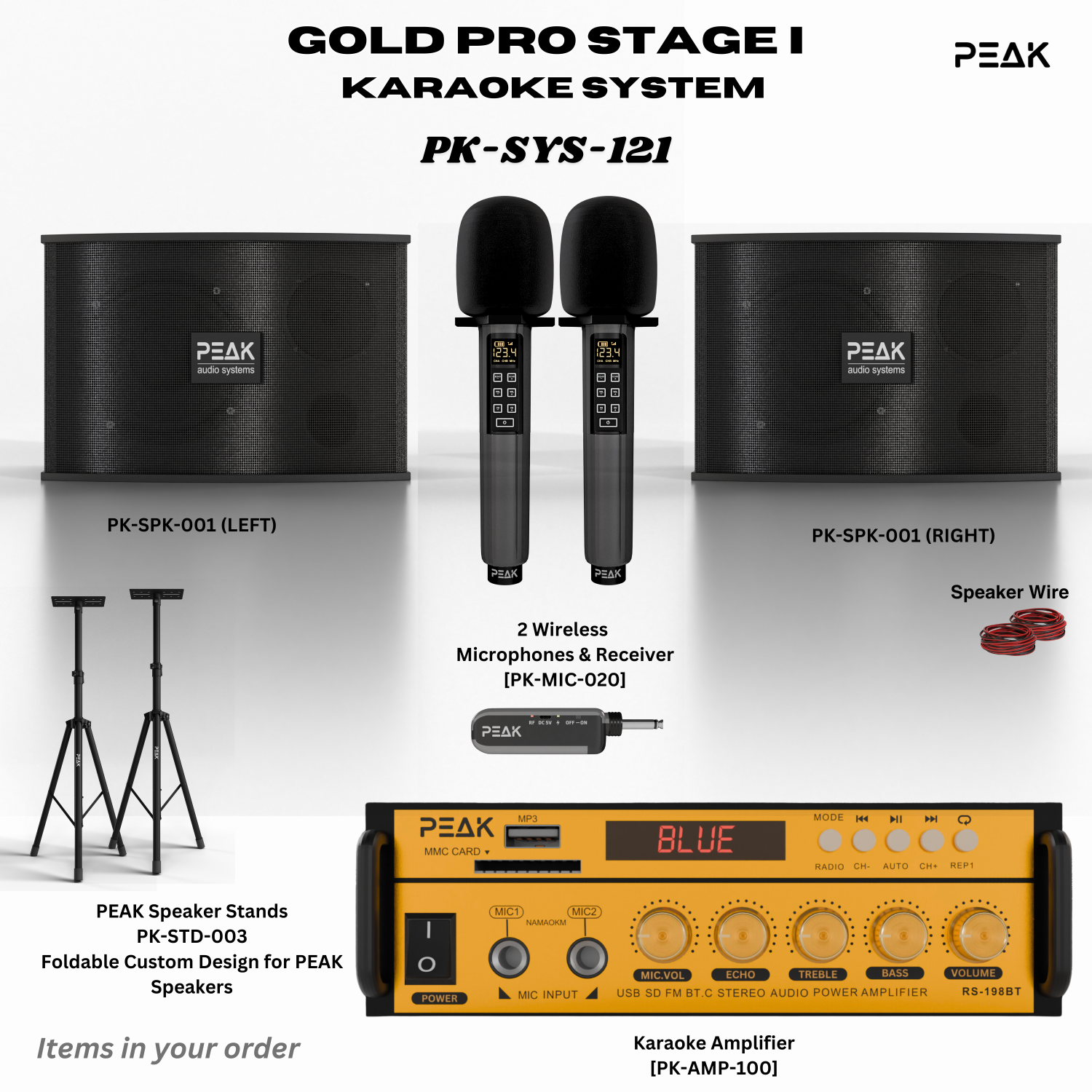 PEAK Karaoke GOLD PRO STAGE I System - 600W
