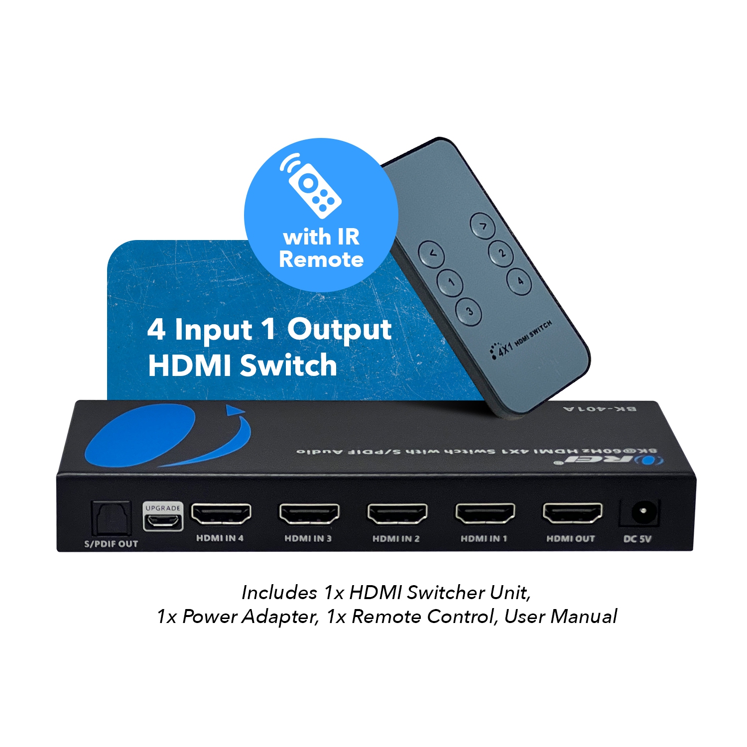 OREI 8K 4x1 HDMI Switcher With ARC/EARC