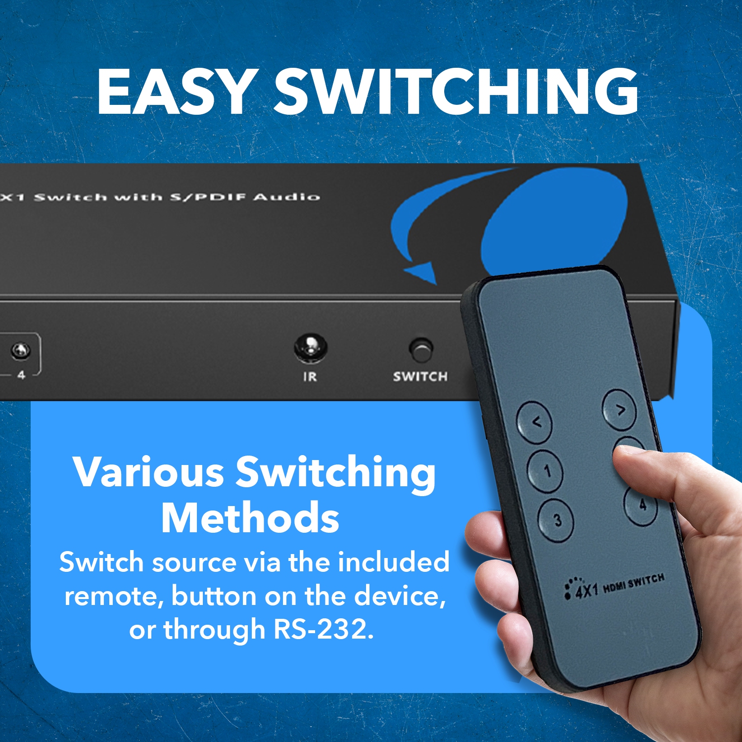 OREI 8K 4x1 HDMI Switcher With ARC/EARC