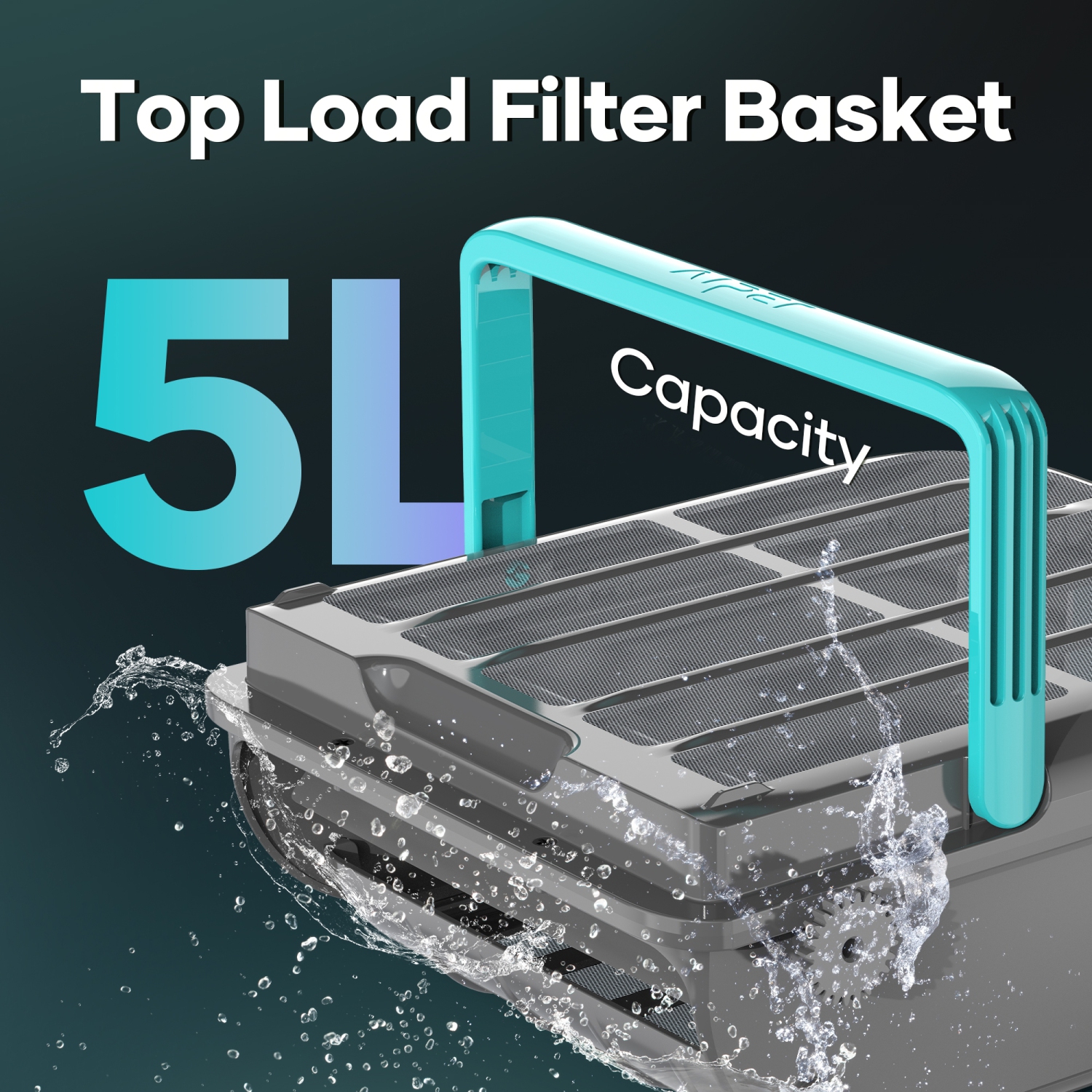 Robot nettoyeur d'écumoire de piscine automatique à énergie solaire Aiper de Surfer M1 , durée de vie 12 heures, contrôle par application, détection