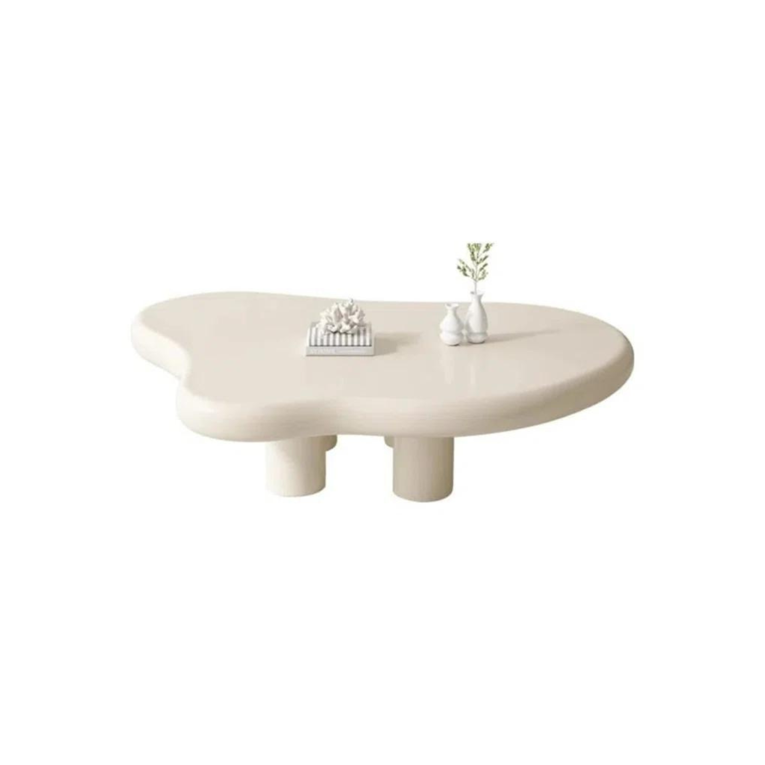 LivinVeluris Modern Minimilistic Coffee Table - White