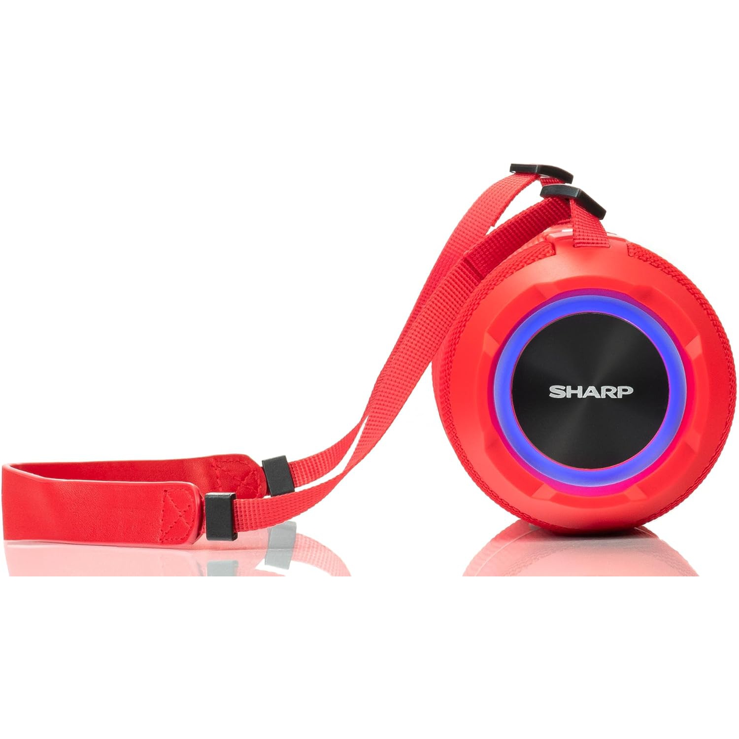 The Sharp Crystal Clear Series Bluetooth Speaker-Red