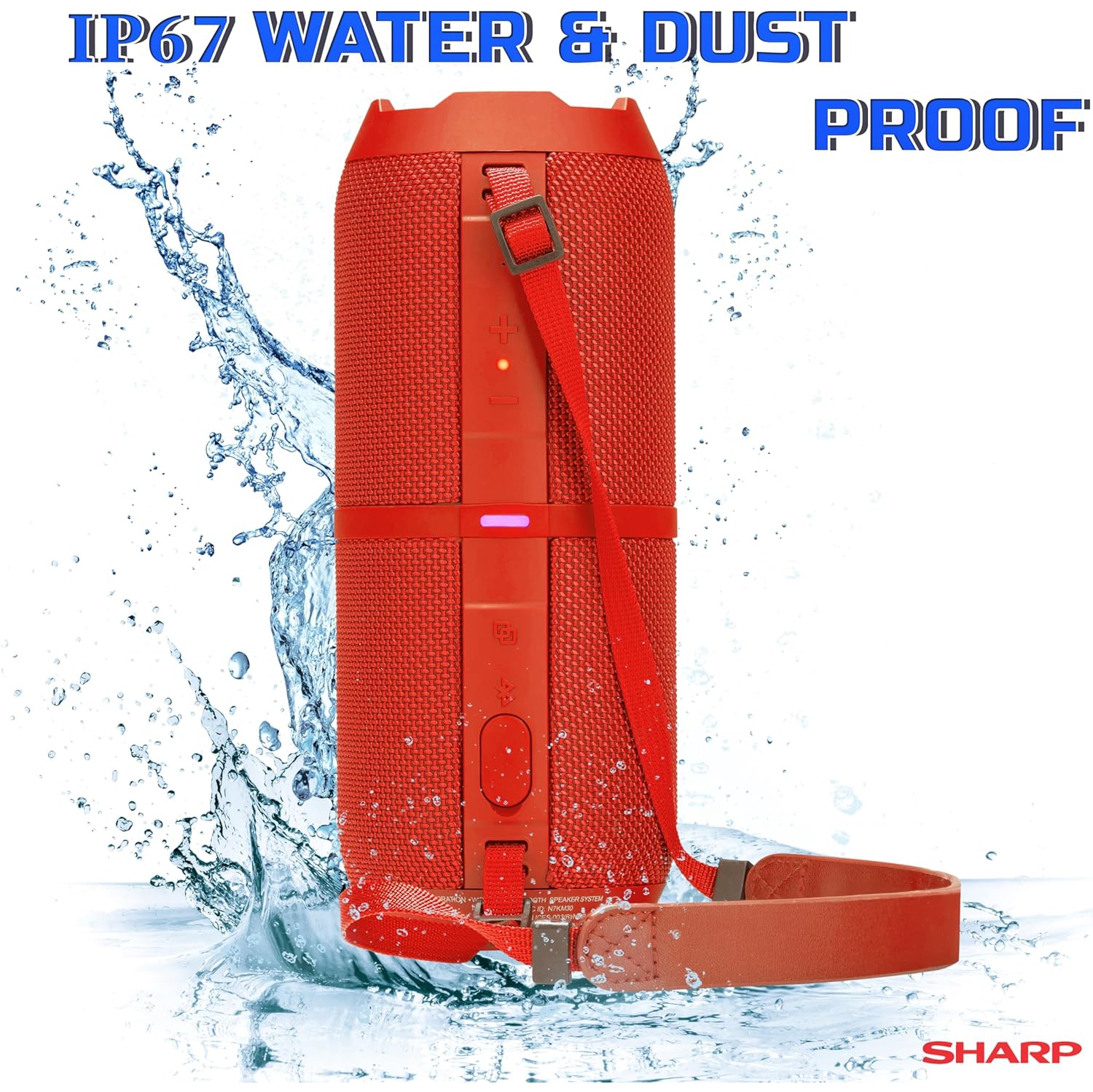 The Sharp Crystal Clear Series Bluetooth Speaker-Red