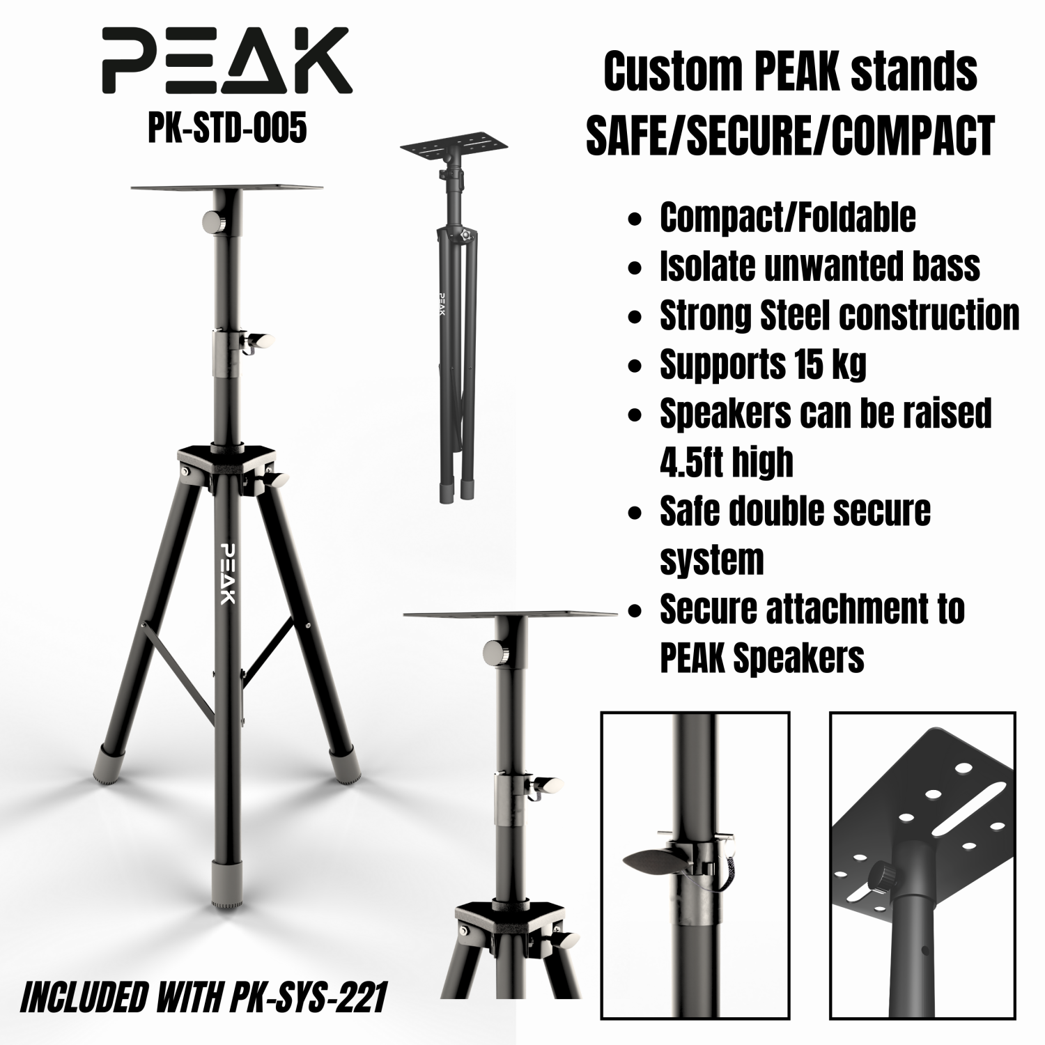 Système de karaoké ELITE PRO STAGE I DE PEAK - 1200&nbsp;W