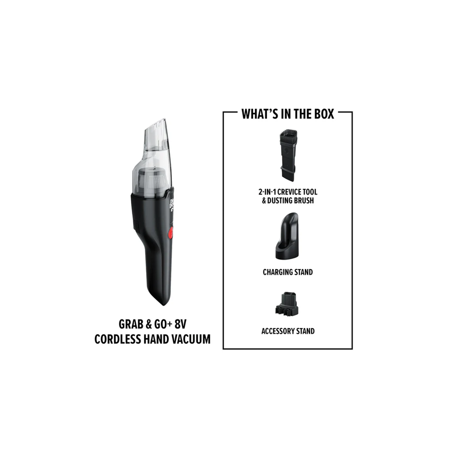 Refurbished Excellent - Dirt Devil 8V Grab & Go+ Cordless Hand Vacuum