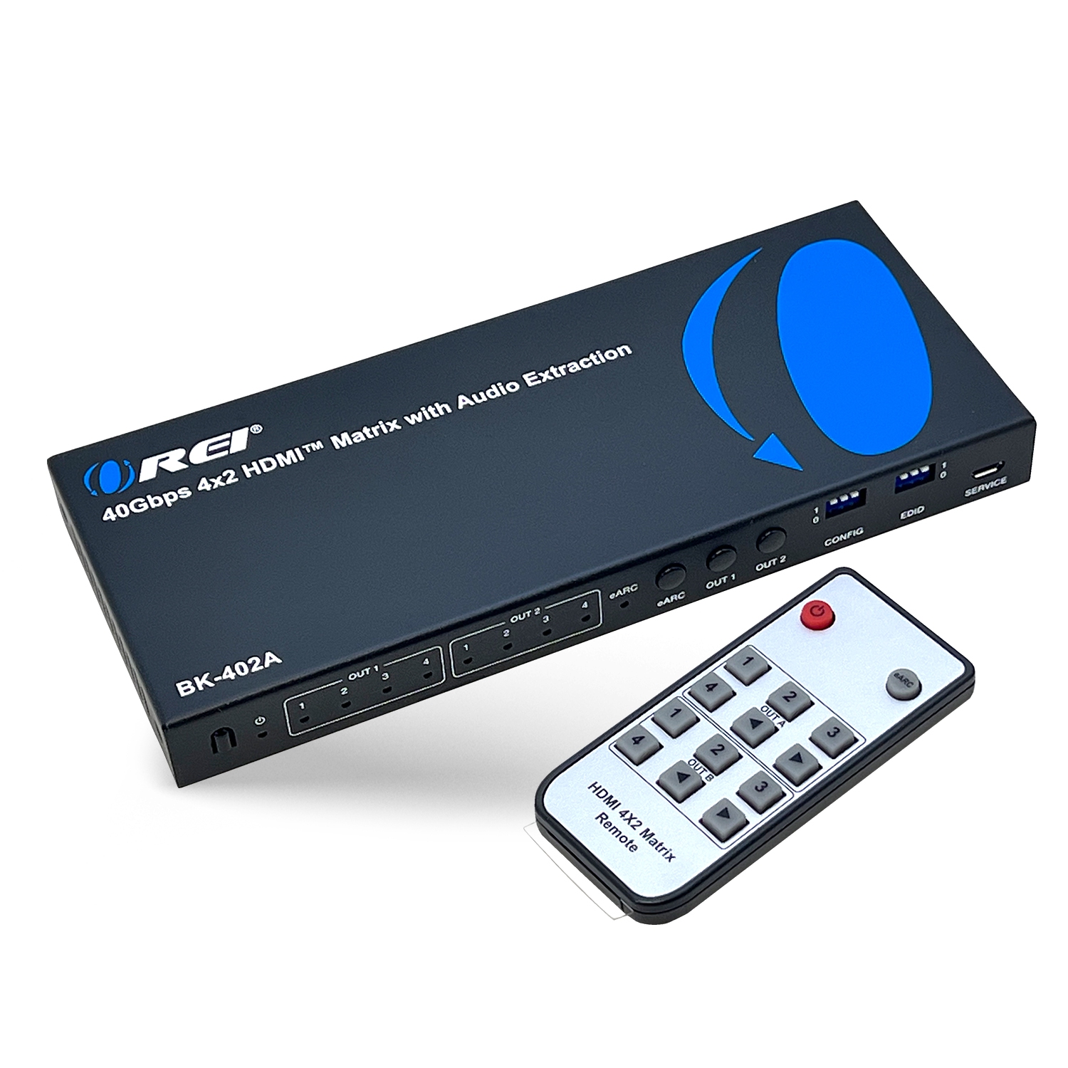 OREI 4x2 HDMI Matrix With Audio Extraction