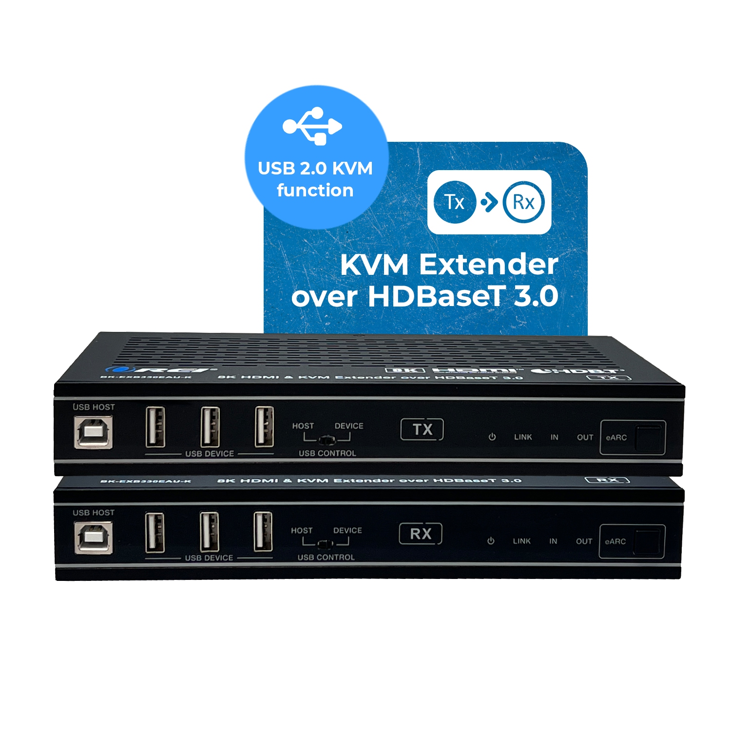 Prolongateur HDMI et KVM OREI 8K sur HDBaseT 3,0 jusqu’à 330 pi