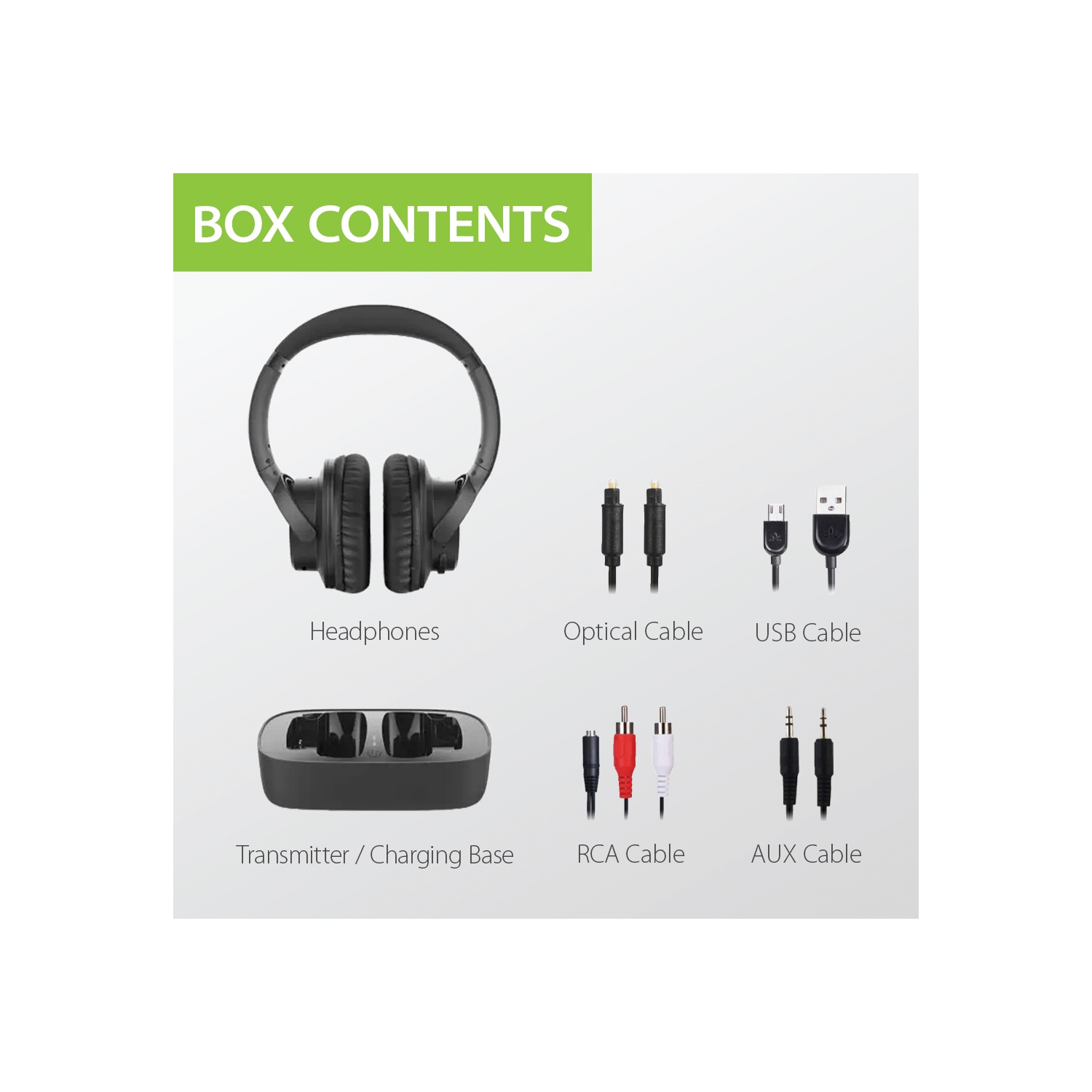 Avantree Ensemble - Wireless Headphones for TV Watching with Charging Dock, Easy Setup & Comfortable Fit for Seniors, 35hrs Playtime Bluetooth