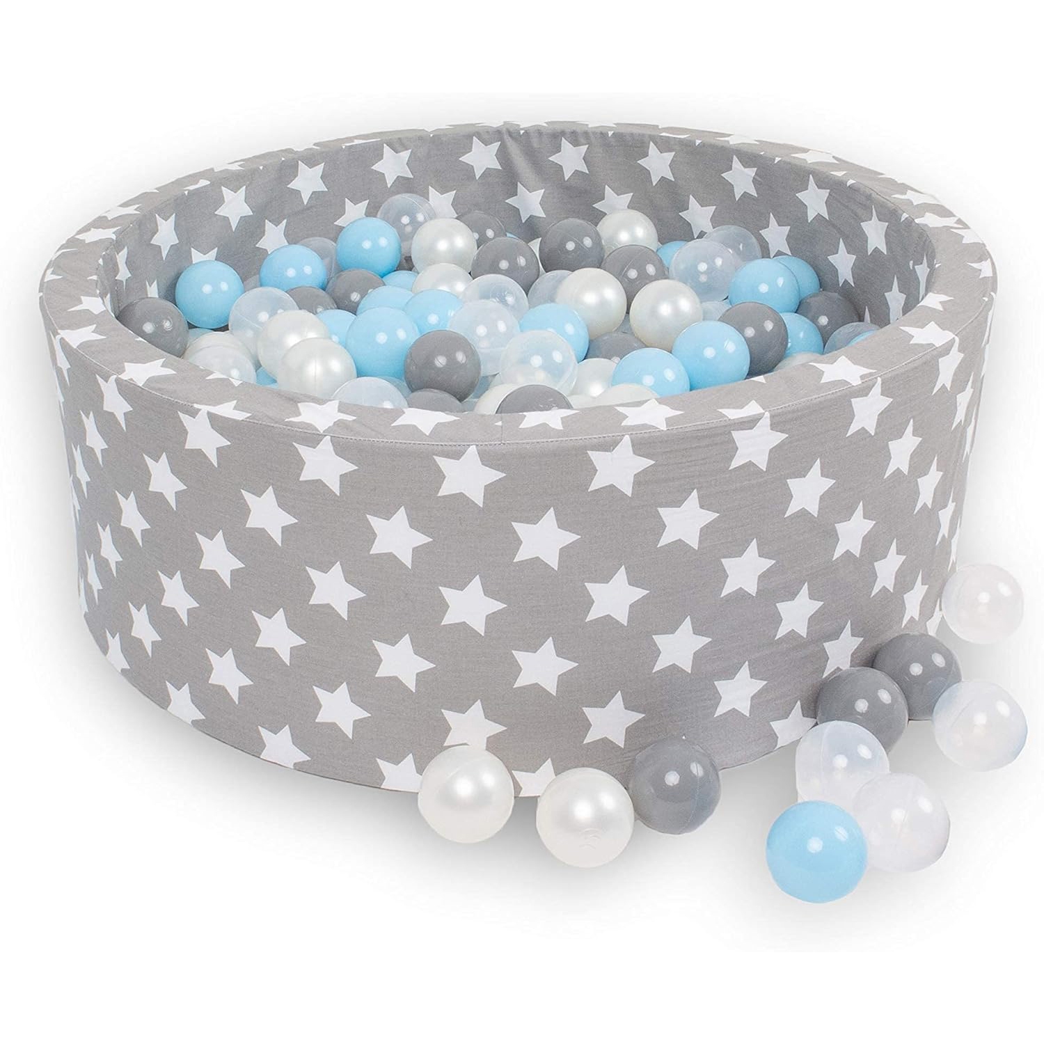 Delsit Kids Foam Ball Pit - Indoor Play Ball Pool for Toddlers and Babies; Includes 200 Balls, European Made Toy