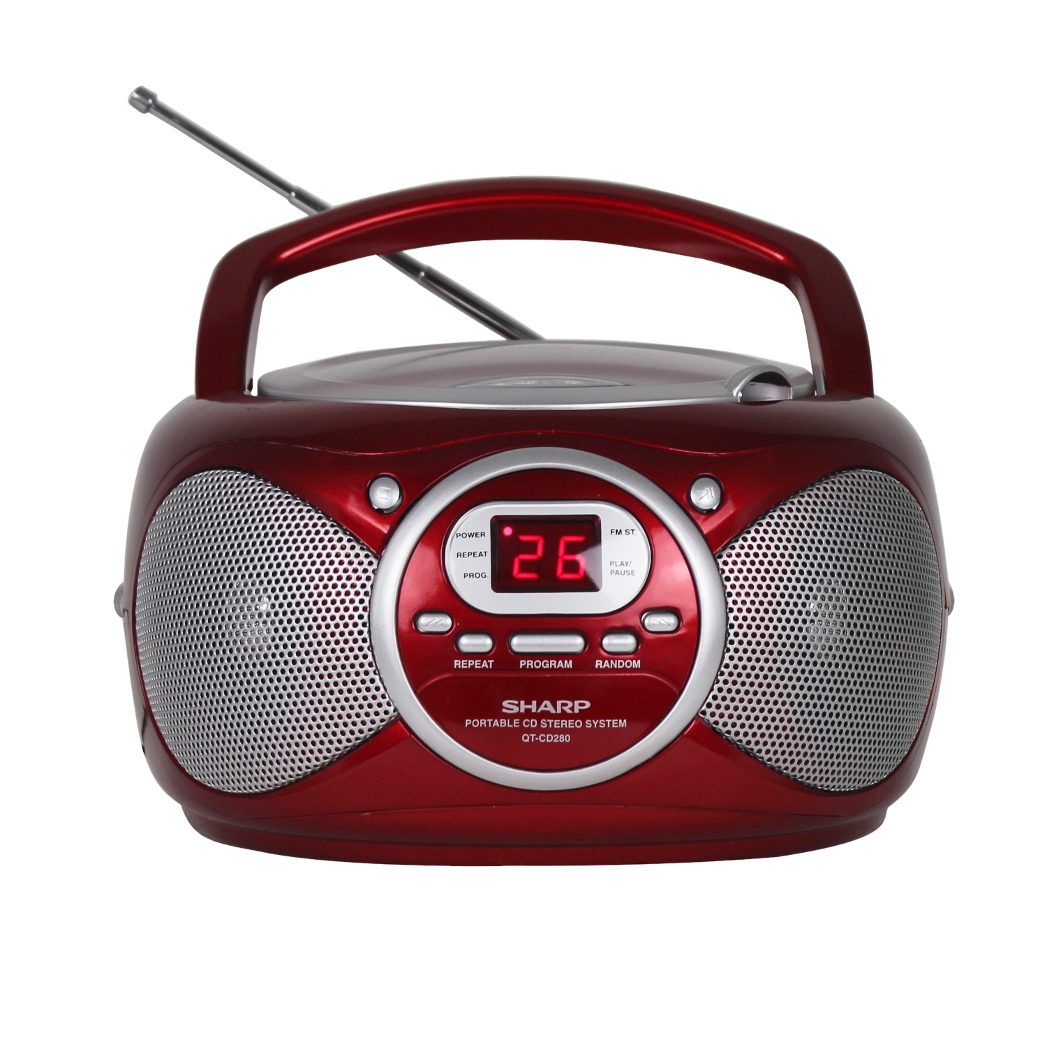 The Sharp Portable CD Boombox - Red