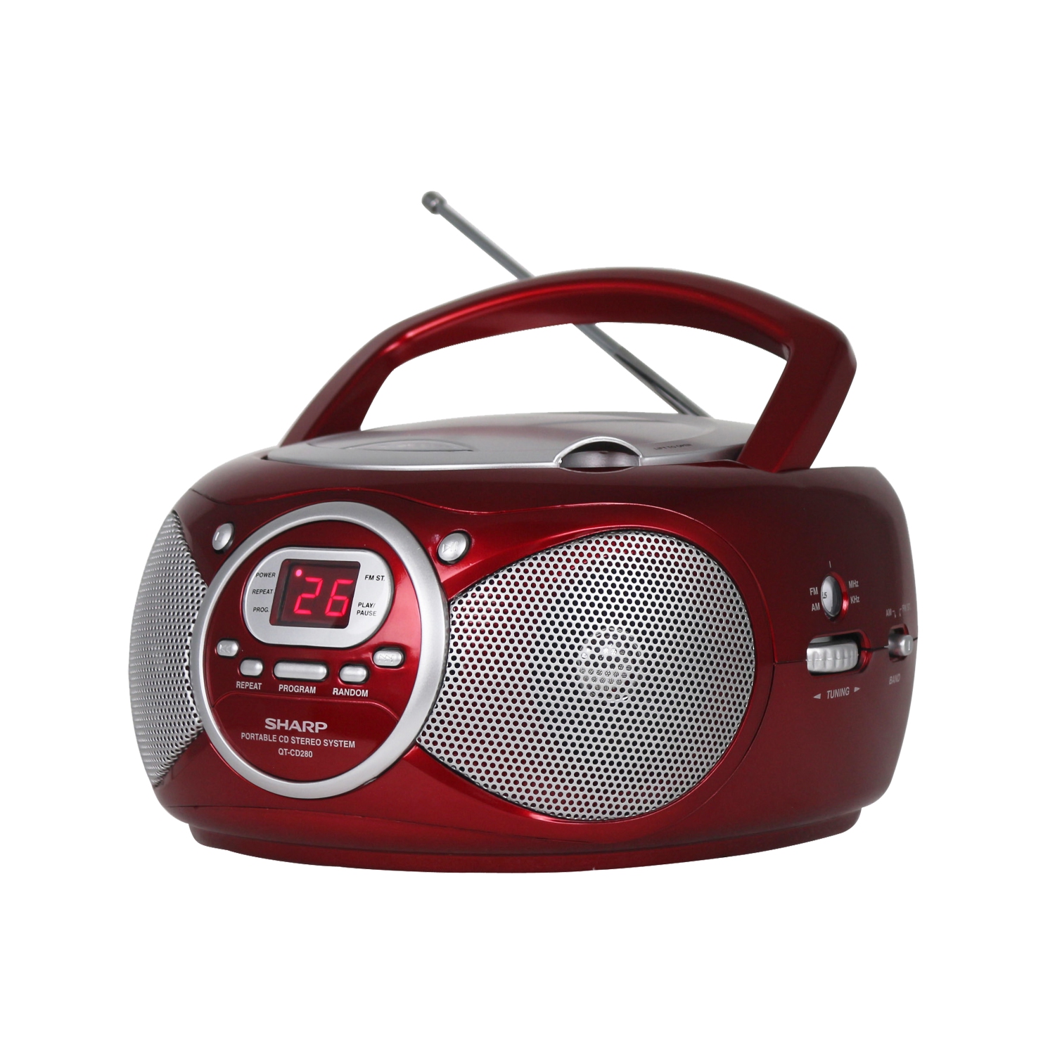 The Sharp Portable CD Boombox - Red