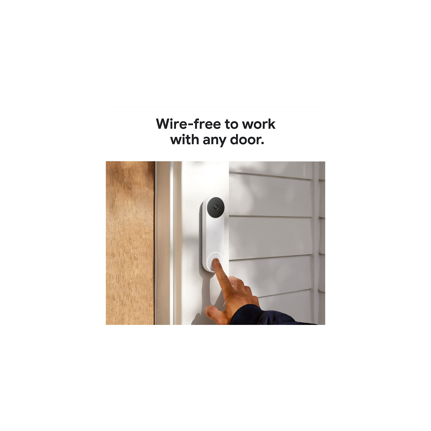 Remis à neuf - sonnette avec caméra Google Nest - sonnette avec caméra de sécurité - neige