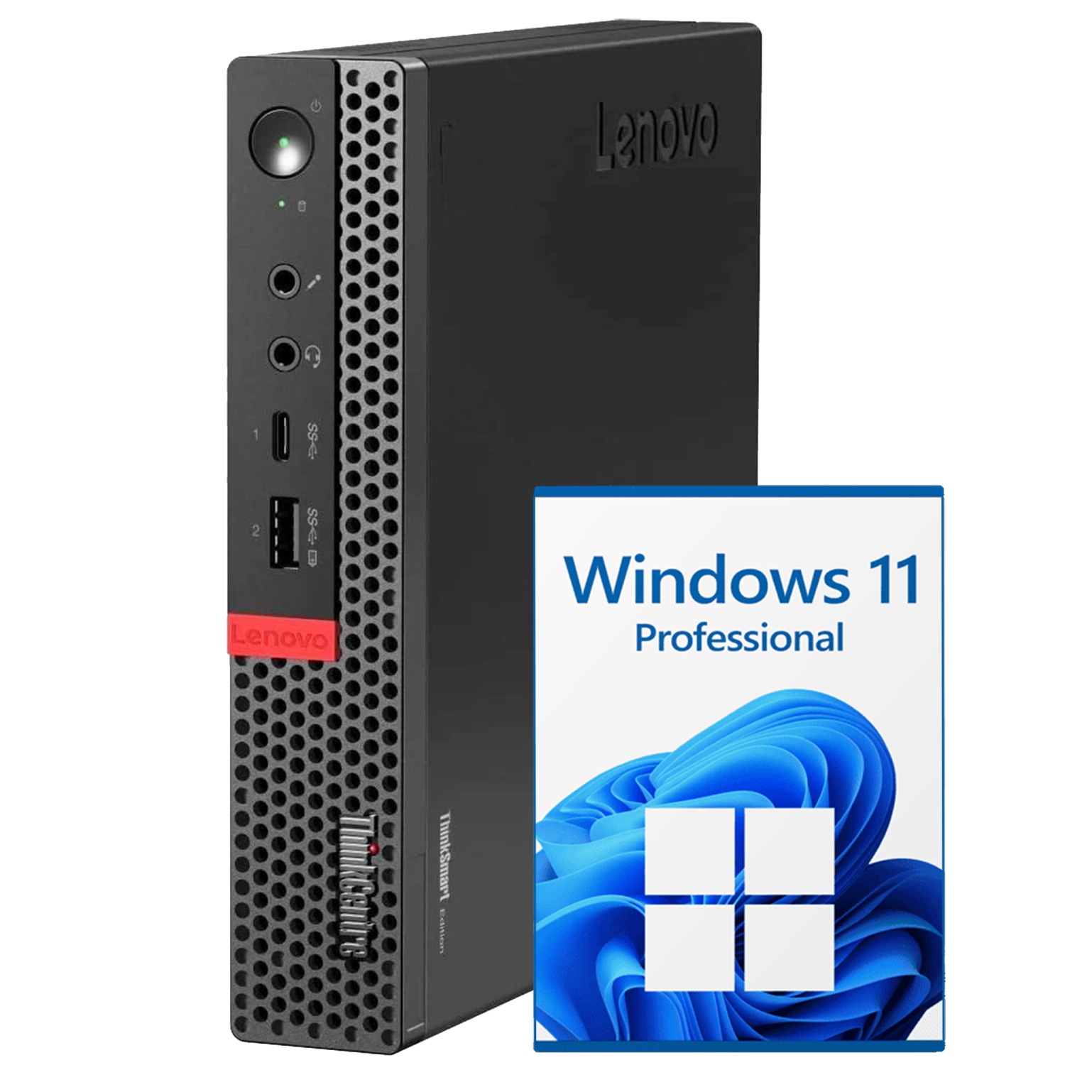 Refurbished (Good) - Lenovo Computer ThinkCentre M920q Tiny Windows 11 Pro Business Desktop Mini PC - Black (Intel Hexa-Core i7 Processor / 1TB NVMe SSD/ 32GB DDR4 RAM/ HDMI/ WIFI)