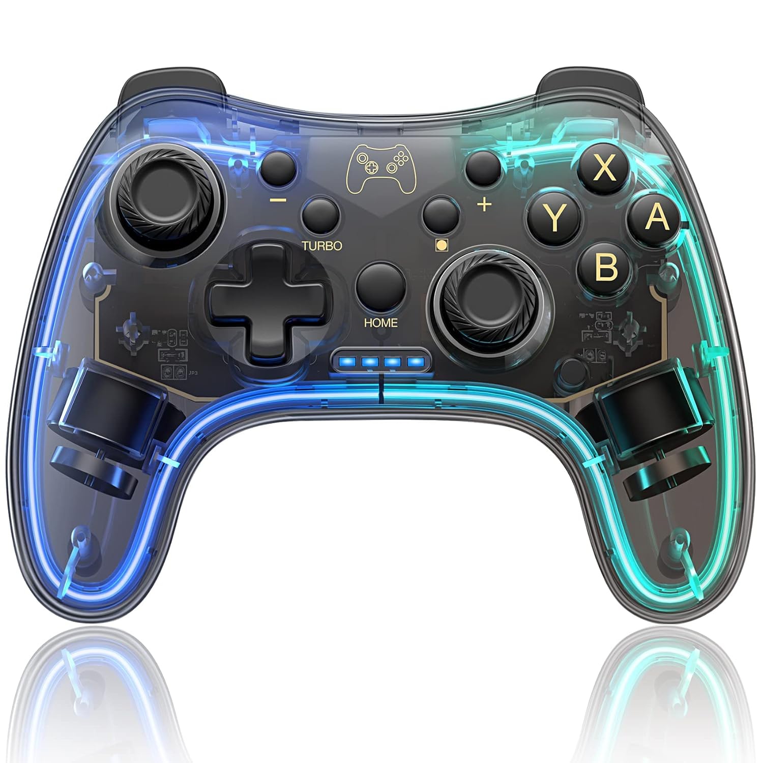 BoostBlossom A Switch Pro Controller that's compatible with Nintendo Switch, Switch Lite, Switch OLED, as well as PC, Android, and iOS devices. This controller features RGB Breathi