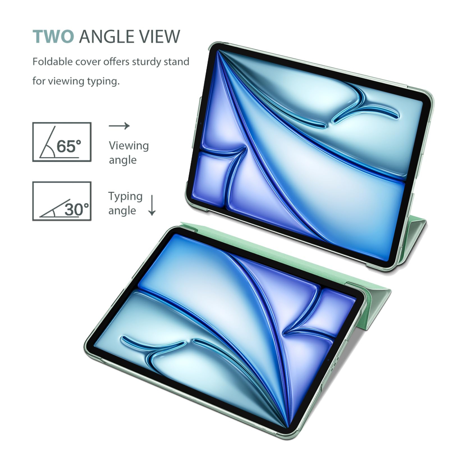 ProCase Smart Case pour iPad Air 11 po M2 2024/10,9 Air 5th génération 2022/10,9 Air 4th 2020, housse de protection pour iPad Air 11/Air 5 4