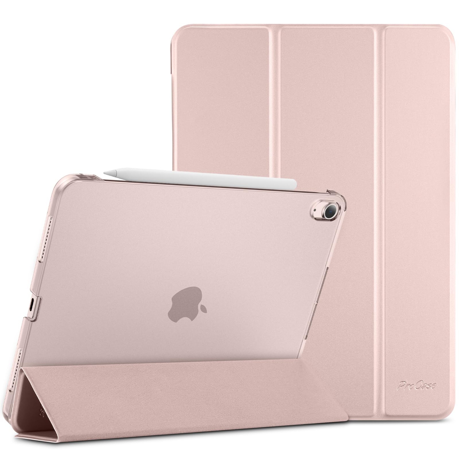 ProCase Smart Case for iPad Air 11-inch M2 2024/10.9 Air 5th Generation 2022/10.9 Air 4th 2020, Protective Cover for iPad Air 11 /Air 5 4 Gen -Pink