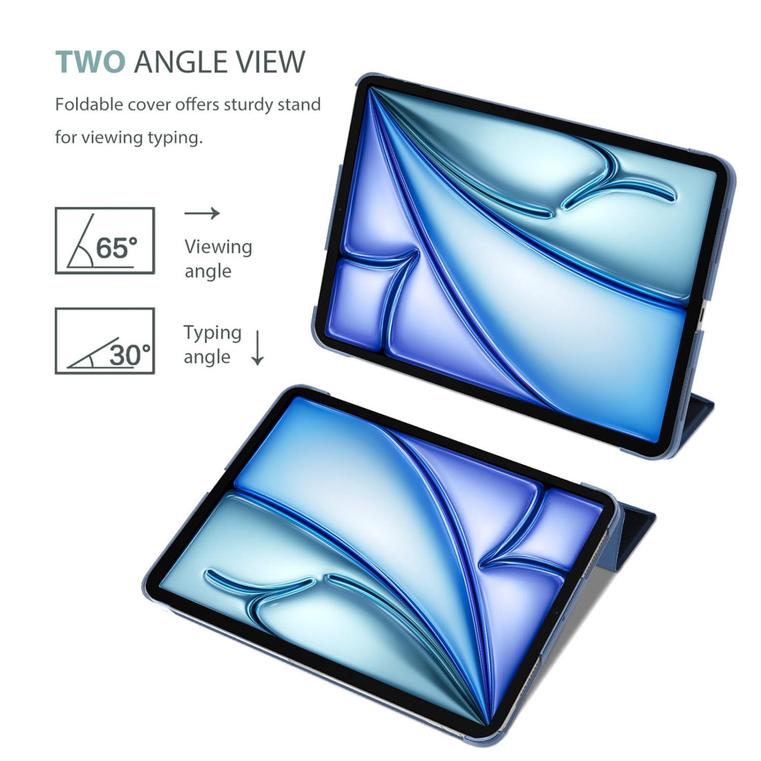 ProCase Smart Case pour iPad Air 11 po M2 2024/10,9 Air 5th génération 2022/10,9 Air 4th 2020, housse de protection pour iPad Air 11/Air 5 4