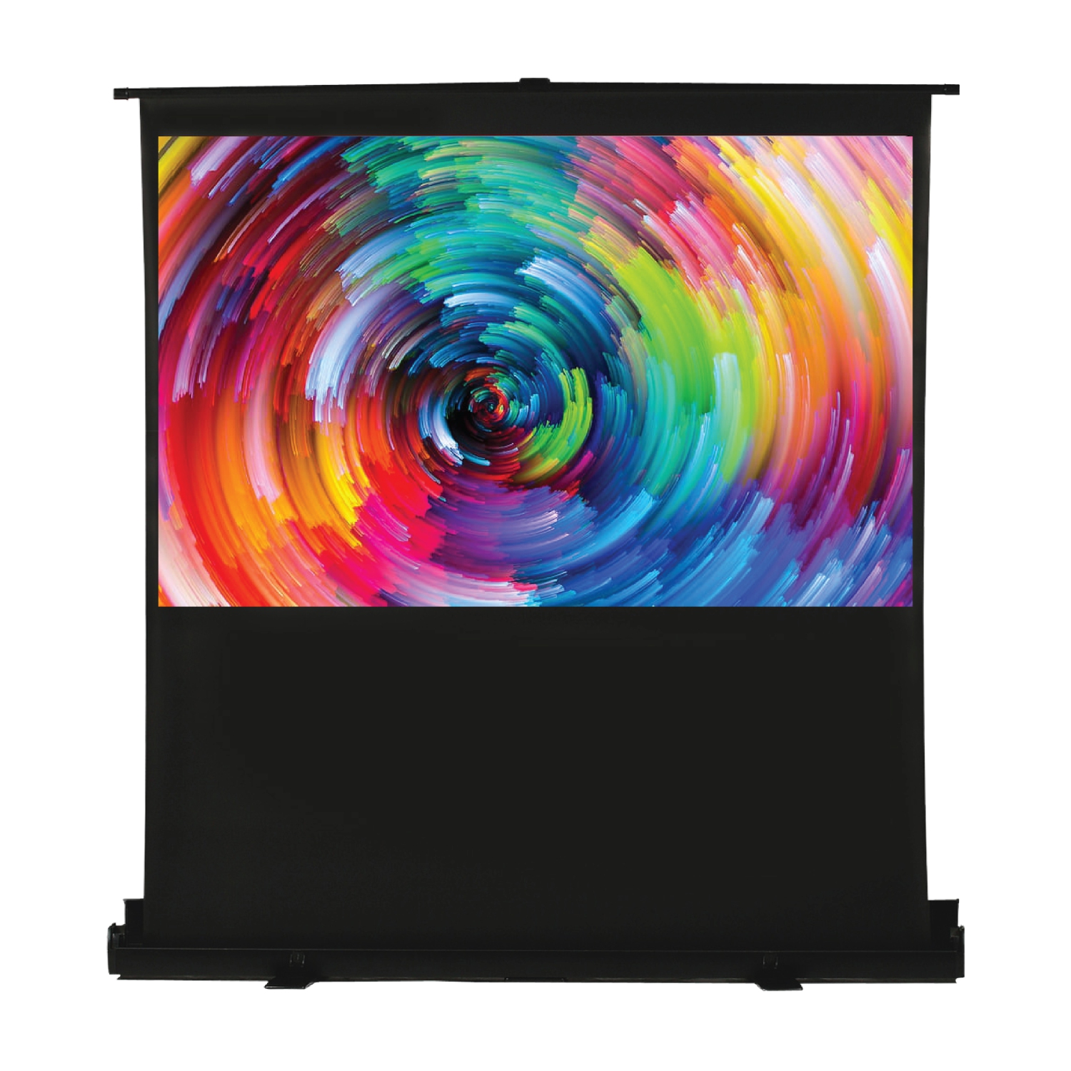 L'écran de projection portatif à rabat Tab-Tension de 80&nbsp;po Alpha de MUBU avec support et étui de transport, écran de projection extérieur 16:9,