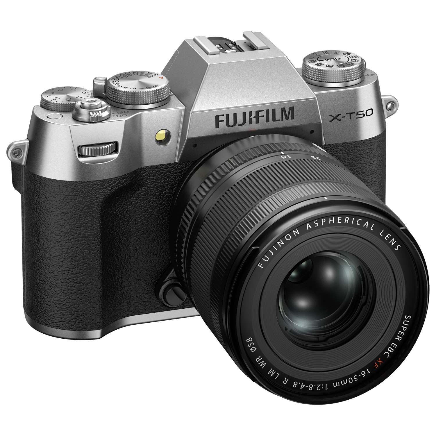 Fujifilm X-T50 Mirrorless Camera with 16-50mm Lens Kit - Silver