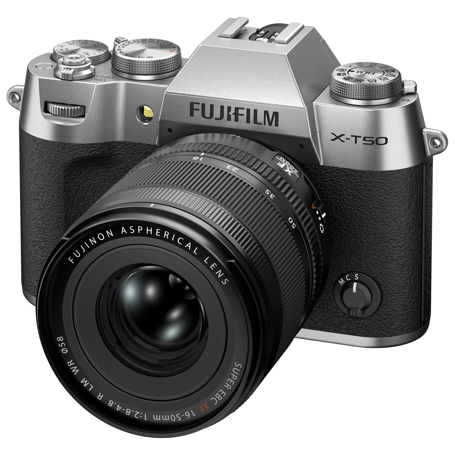 Fujifilm X-T50 Mirrorless Camera with 16-50mm Lens Kit - Silver