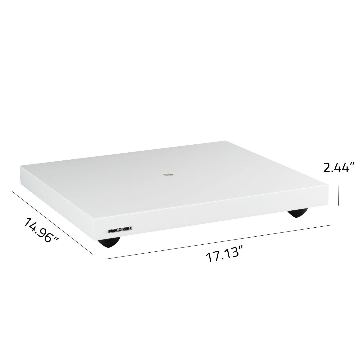 Plateforme en bois antivibrations à base d'isolation du tourne-disque IB40 de Fluance avec pieds à hauteur réglable et niveau à bulle