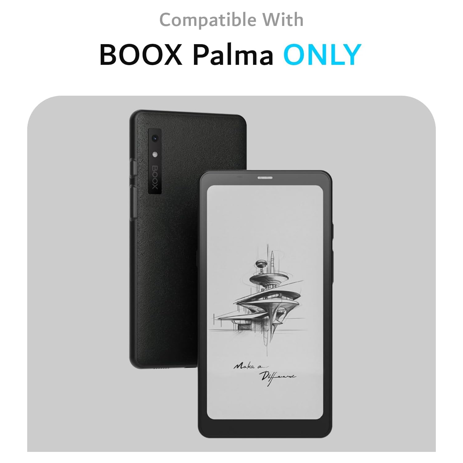 TUDIA SKN Onyx Boox Palma Case 6.13" Back Cover - Black