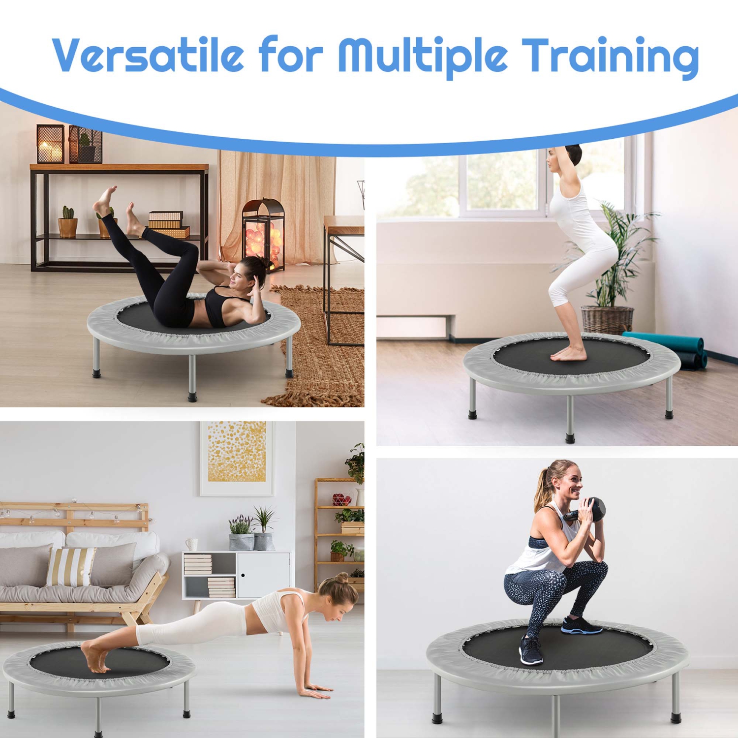 Goplus 38" Mini Folding Trampoline Portable Recreational Fitness Rebounder