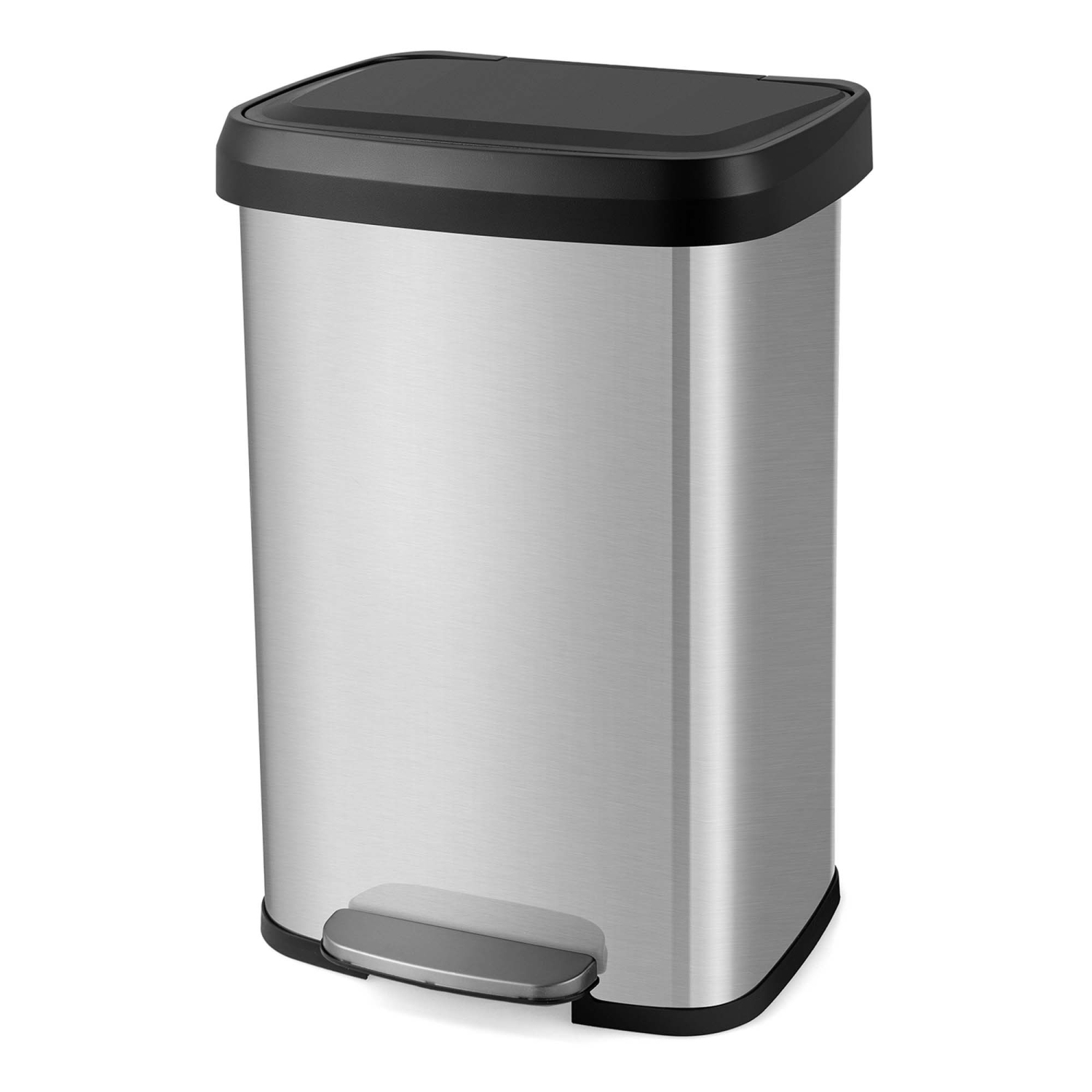 Costway 13.2 Gallon Step Trash Can Stainless Steel Airtight Garbage Bin for Home Kitchen