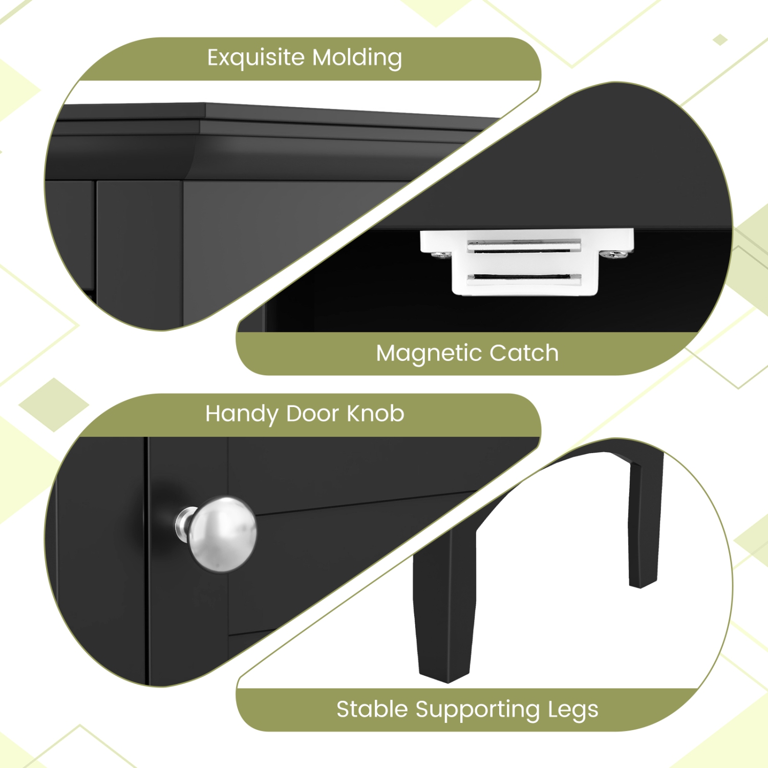 Costway Tall Bathroom Floor Cabinet Narrow Linen Tower with 2 Doors & Adjustable Shelf