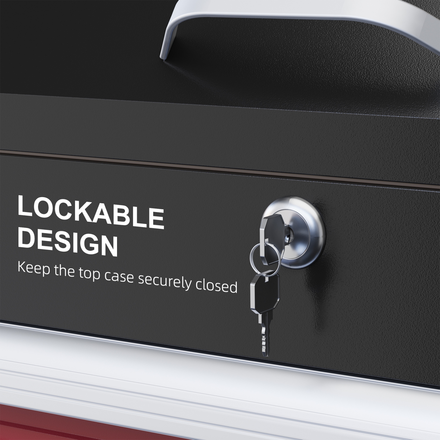 HOMCOM Rolling Tool Cart with Wheels, 330 LBS Capacity Steel Heavy Duty Cart with 2 Drawers, Tray, Lockable Tool Chest with Flip Top for Garage,