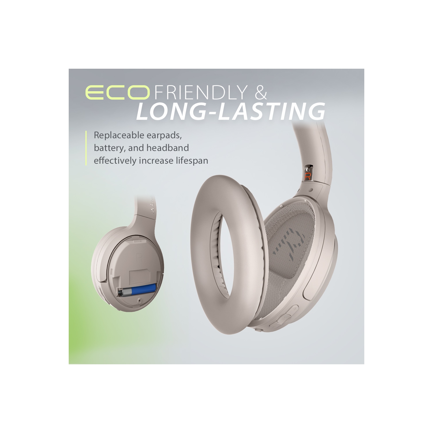 Avantree Eon Bluetooth Headphones with Detachable Noise - Main Image