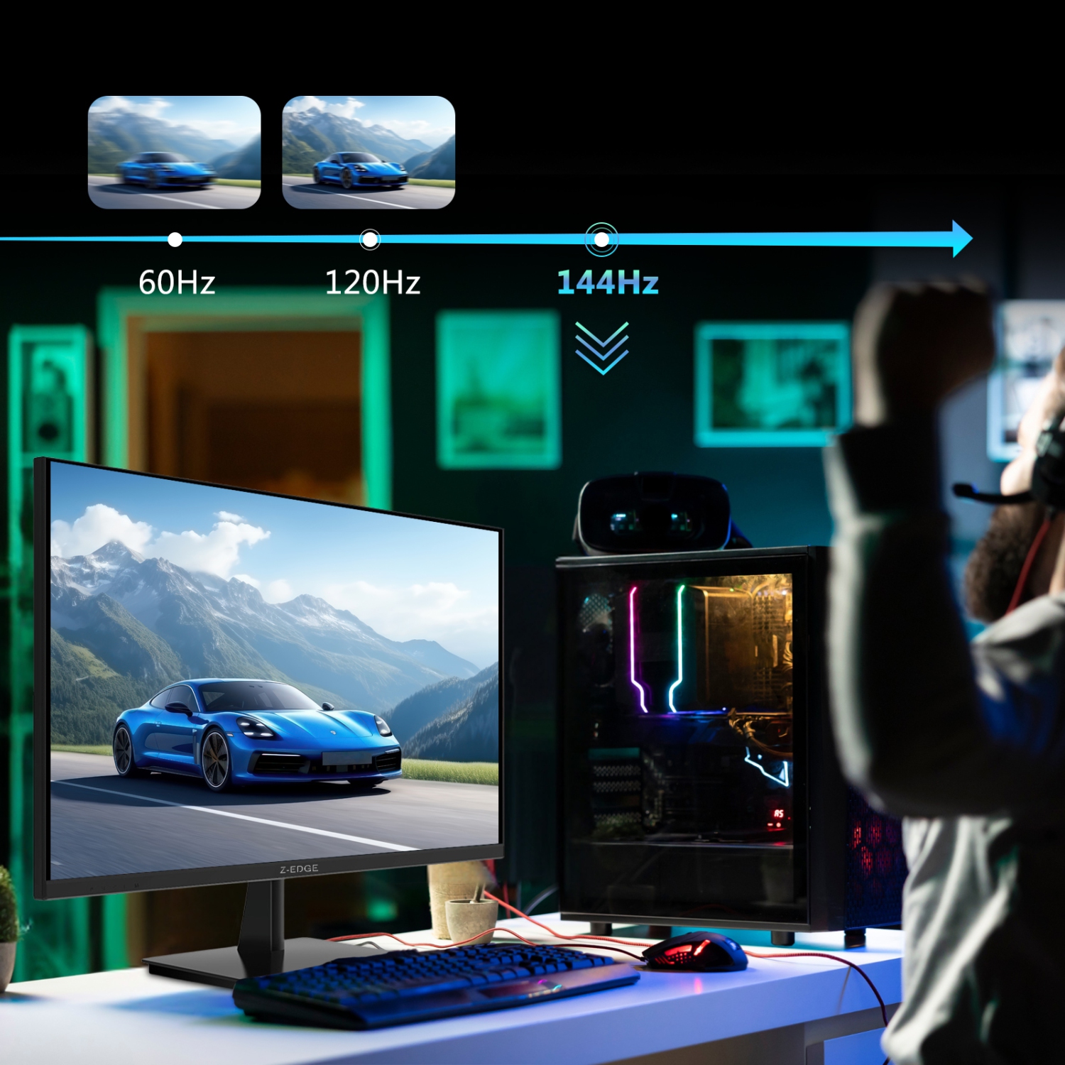 28" Ultra HD 4K 3840 x 2160 144Hz 1ms IPS Gaming Monitor - Black