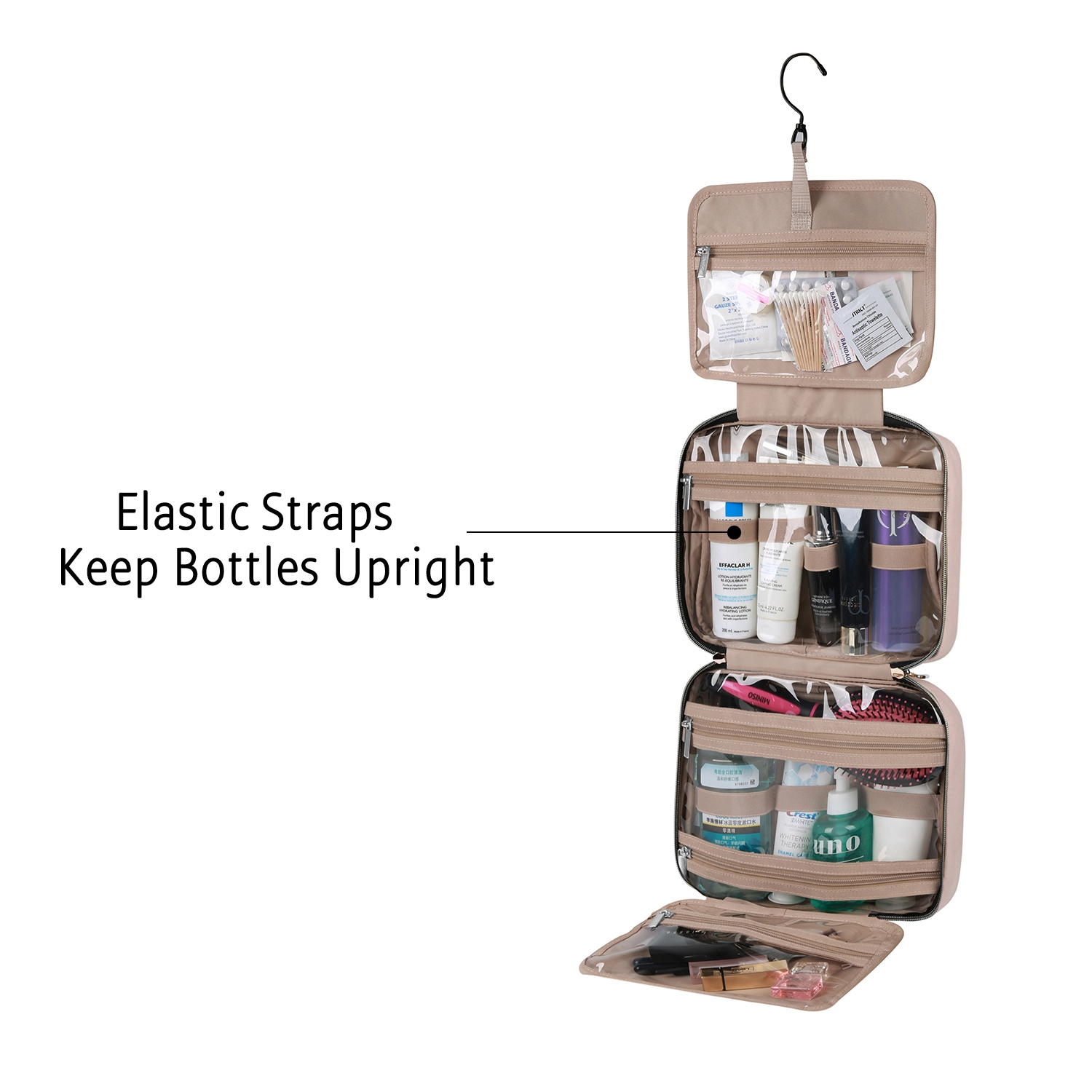 Bagsmart BoncheminThe Space Saver Toiletry Bag-Large Baby Pink