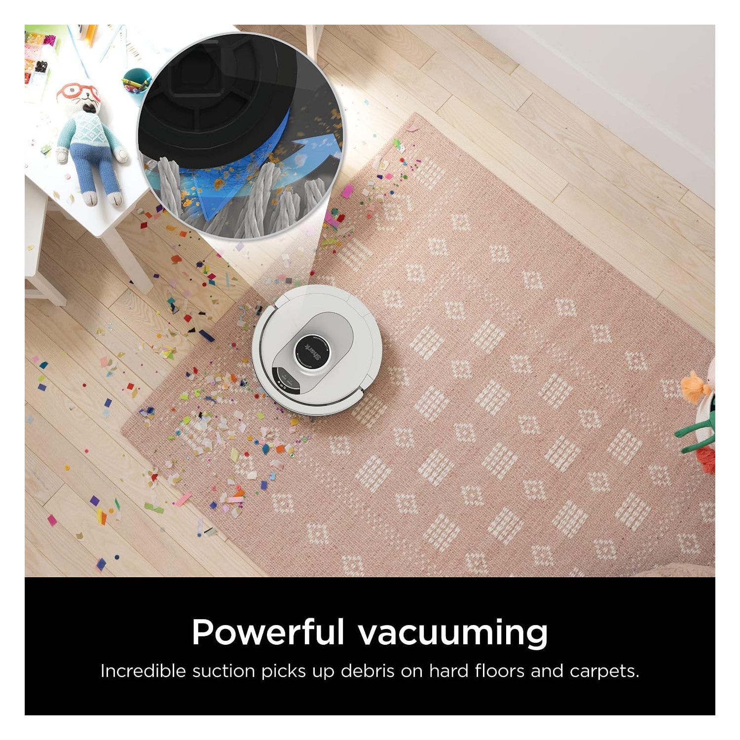 Aspirateur robot Shark AV2511AE ai avec base XL à vidage automatique, sans sac, capacité de 60 jours, navigation LIDAR, cartographie de la maison