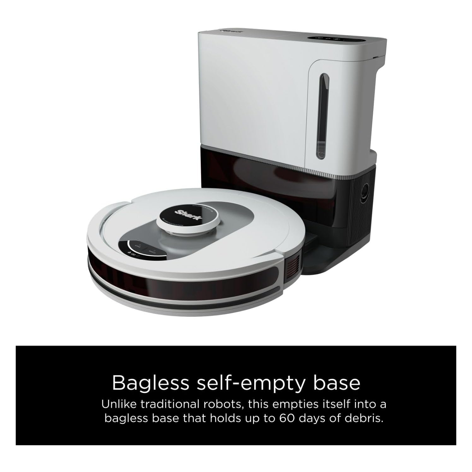 Aspirateur robot Shark AV2511AE ai avec base XL à vidage automatique, sans sac, capacité de 60 jours, navigation LIDAR, cartographie de la maison