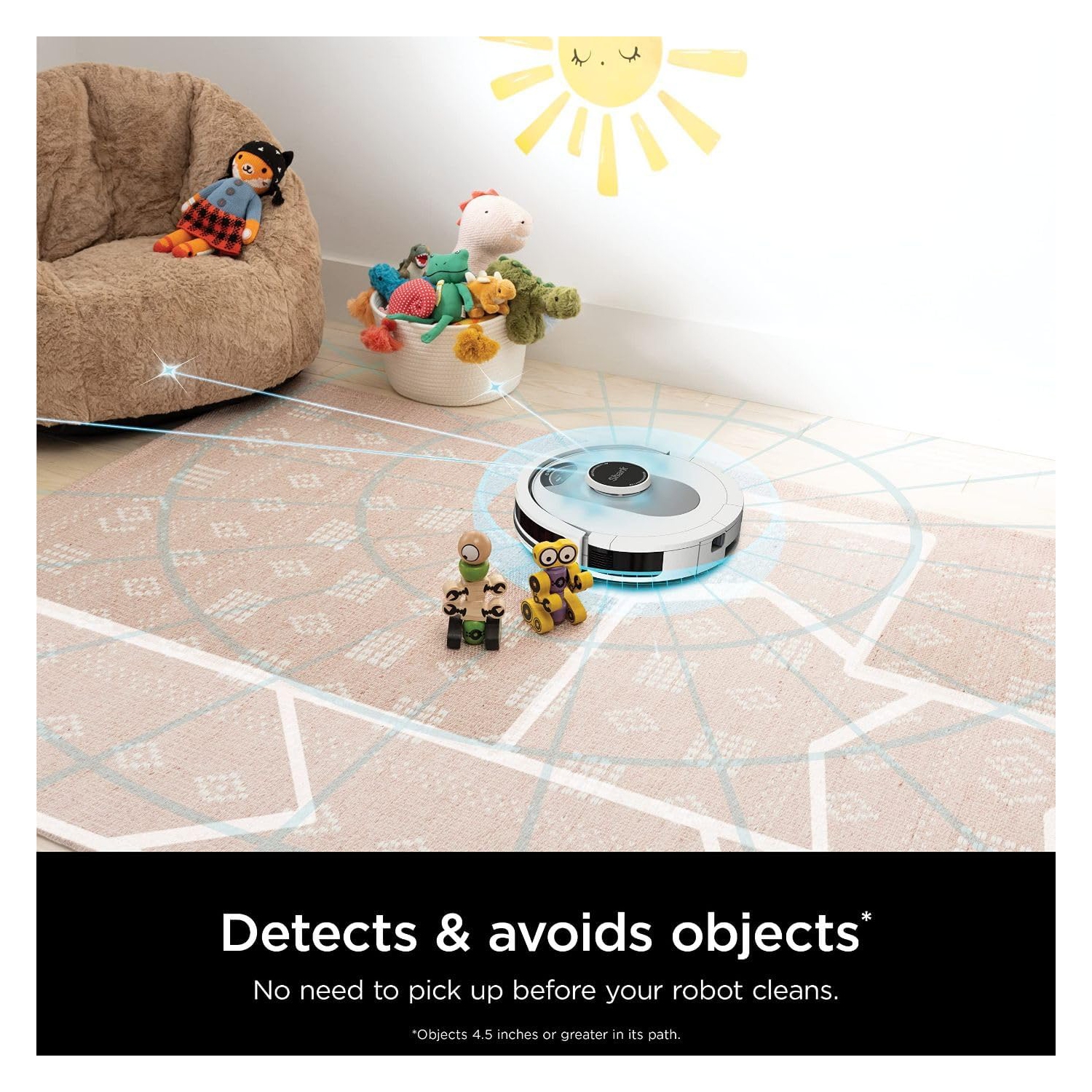 Aspirateur robot Shark AV2511AE ai avec base XL à vidage automatique, sans sac, capacité de 60 jours, navigation LIDAR, cartographie de la maison