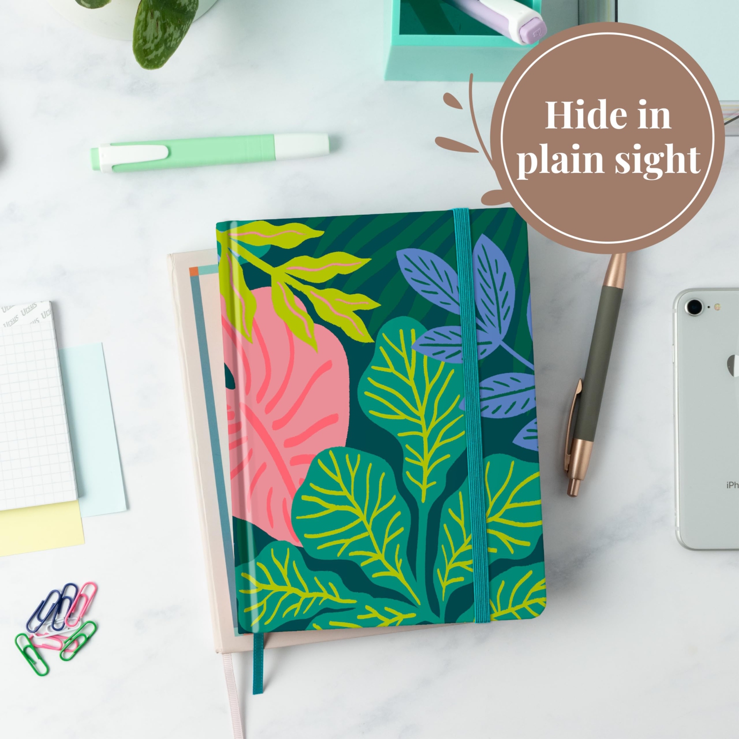 Rileys & Co Organisateur de mot de passe Tropical Paradise - onglets alphabétiques, gestionnaire de mot de passe facile à utiliser, idéal pour les