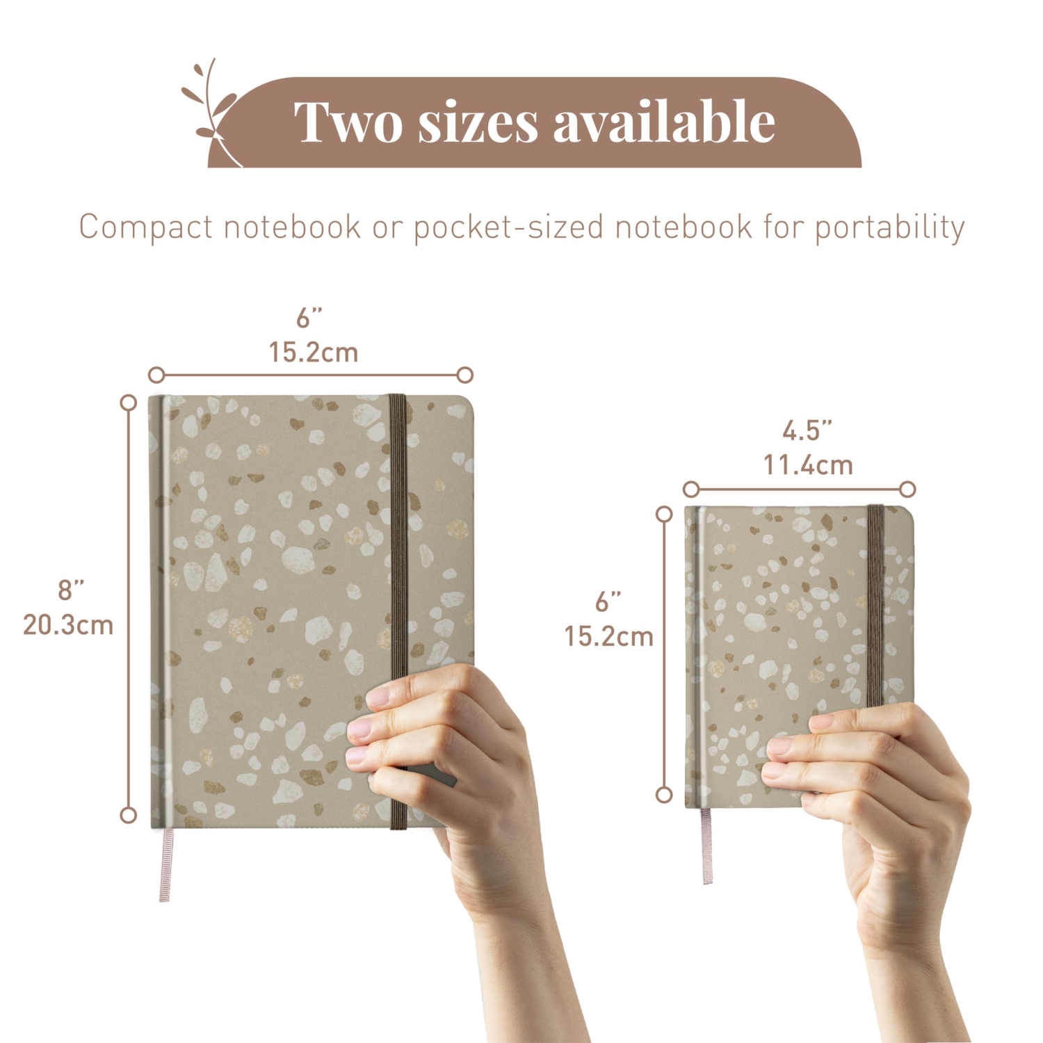 Rileys & Co Compact Terrazzo – Livre de mots de passe alphabétique, organisateur de connexion sécurisé, Internet et site Web nom d’utilisateur beige,