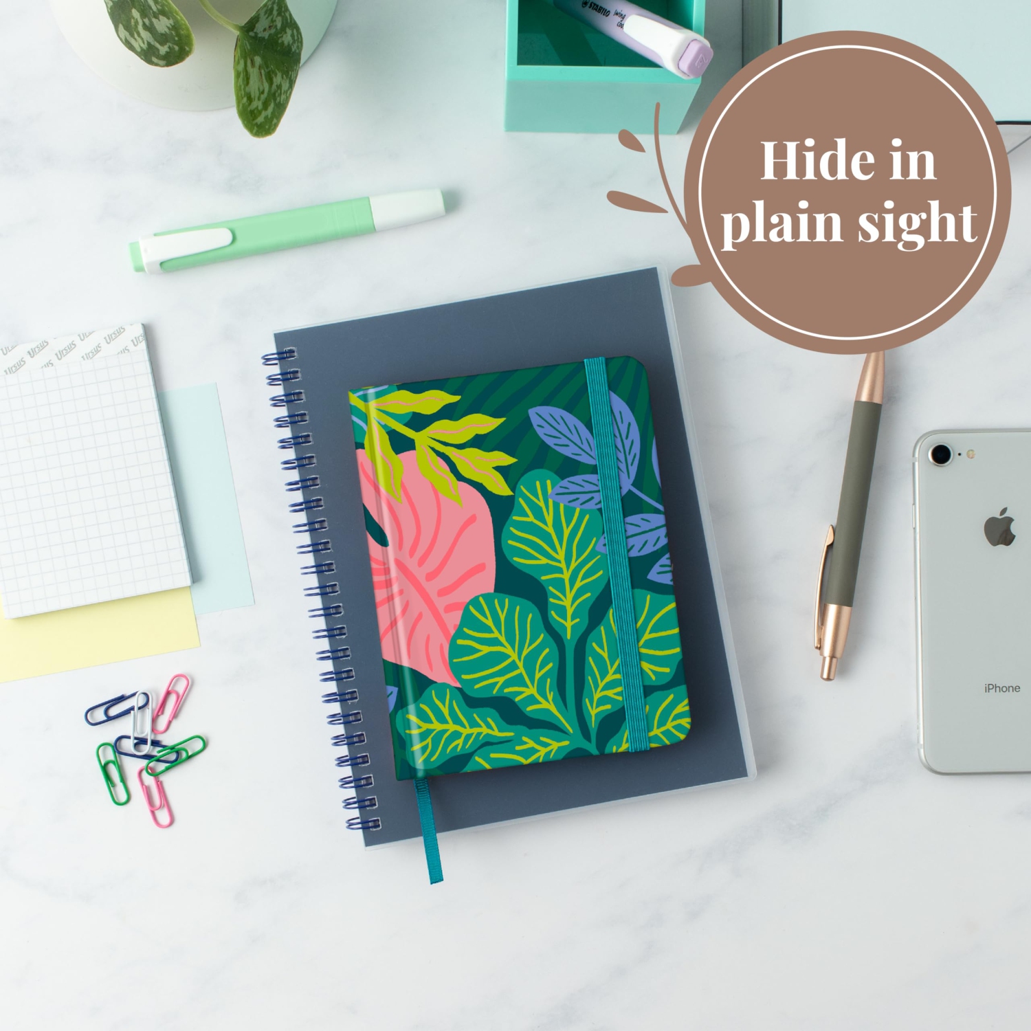 Rileys & Co Livre compact pour mots de passe de Tropical Paradise - par ordre alphabétique, pratique gestionnaire de mots de passe, parfait pour les