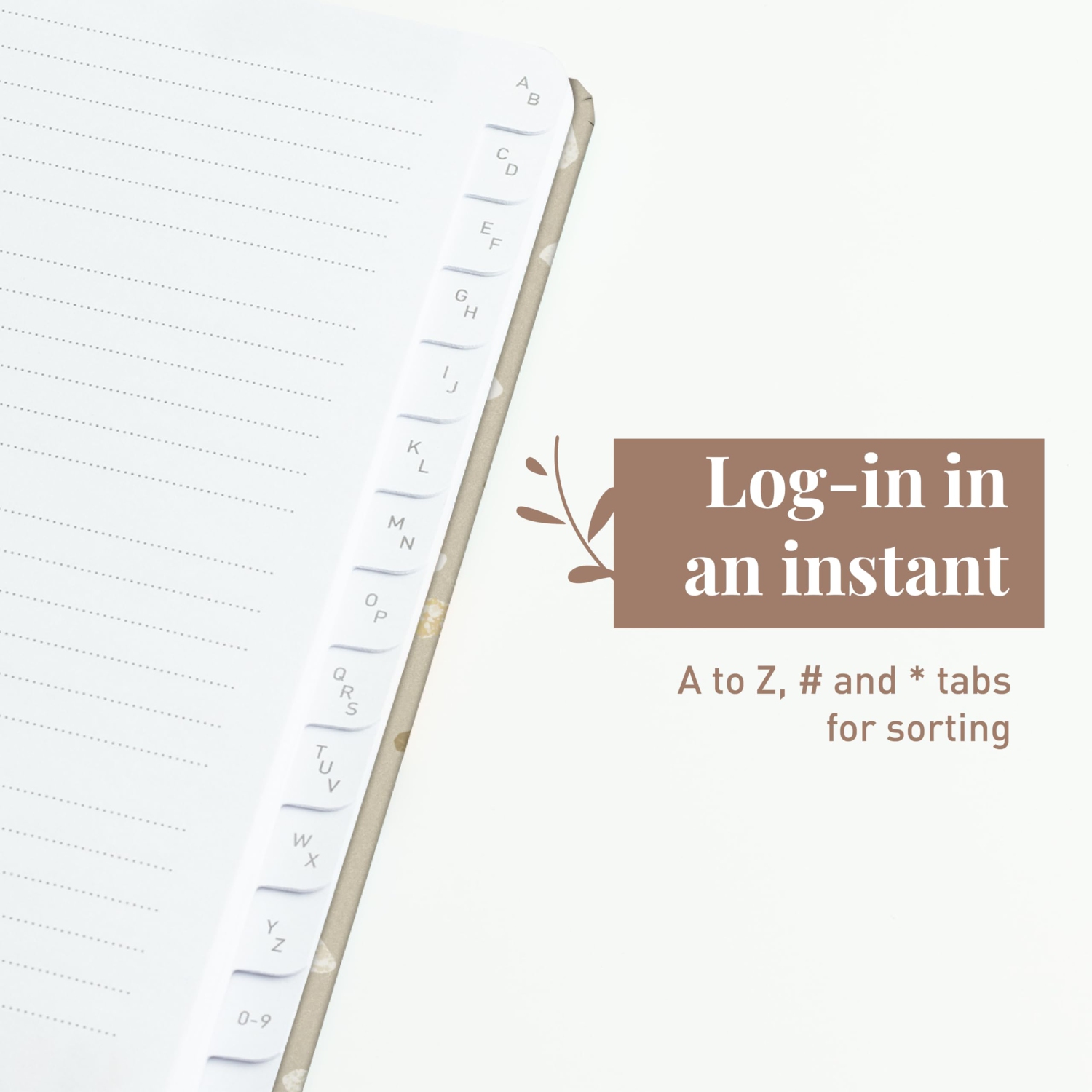 Rileys & Co Terrazzo Elegance – Livre de mots de passe | onglets alphabétiques, organisateur de mots de passe, sécurité Internet et gardien de