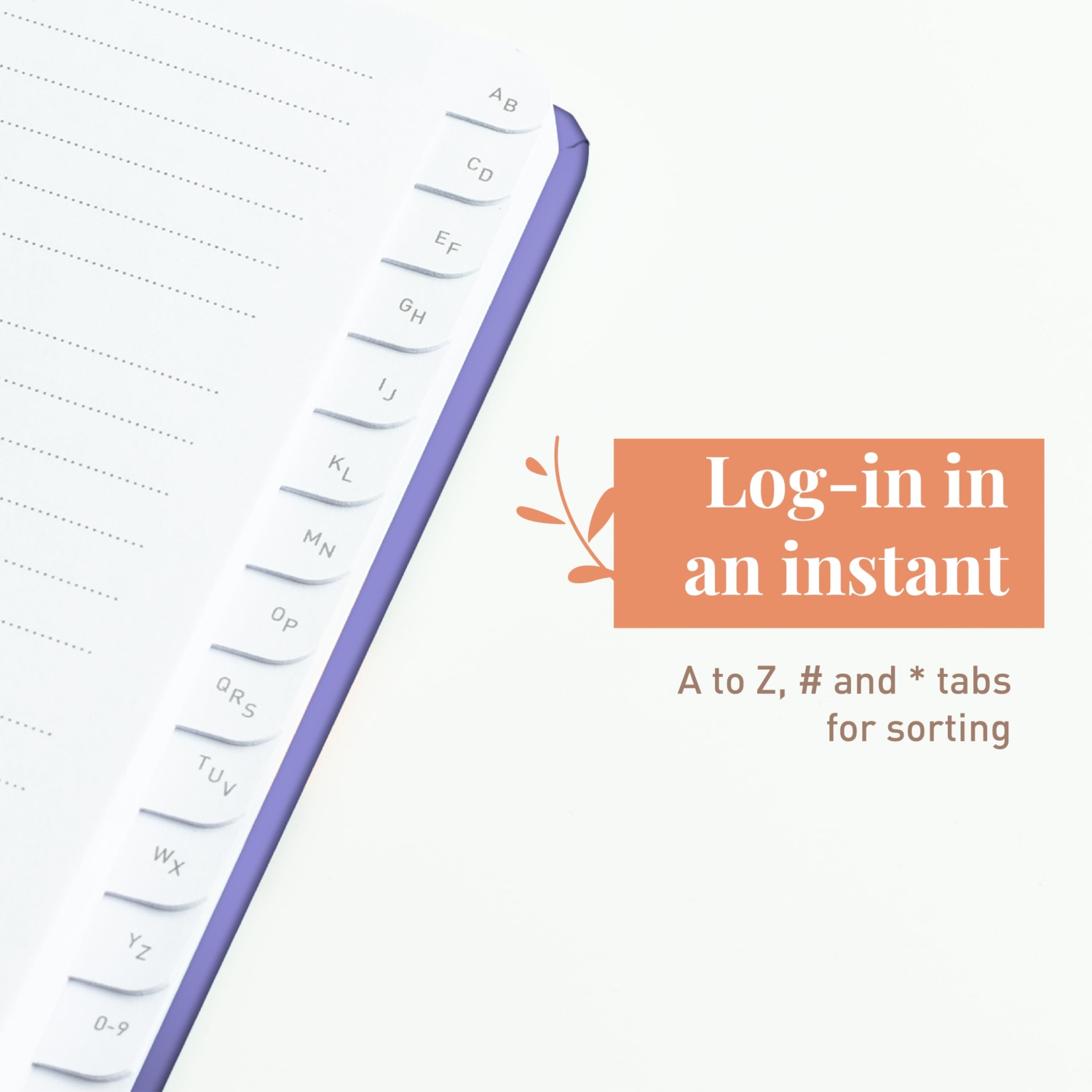 Rileys & Co Livret de mots de passe avec onglets alphabétiques, gestionnaire de mots de passe, livrets de mots de passe pour les aînés, carnet de