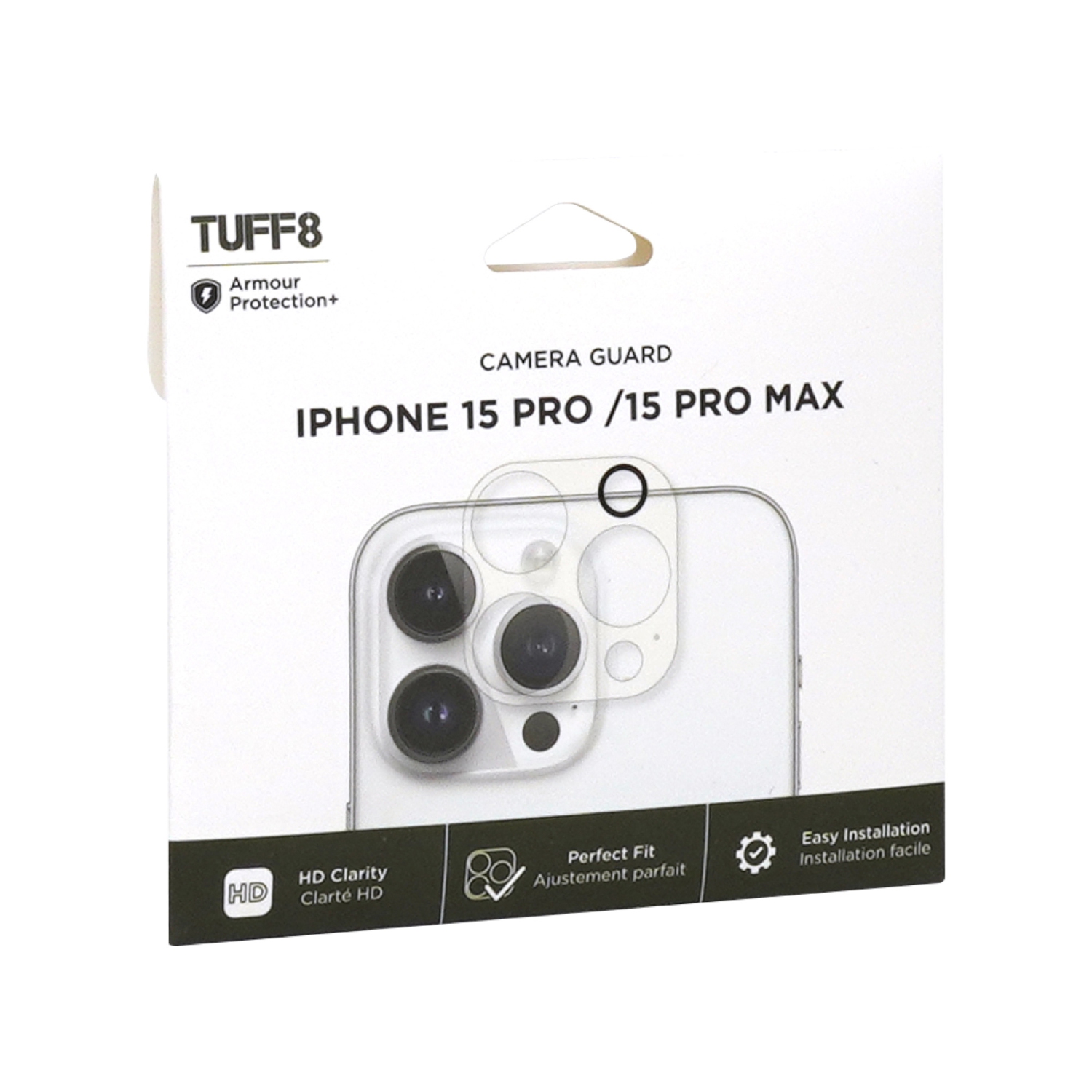 TUFF8 Camera Guard for iPhone 15 Pro/Pro Max