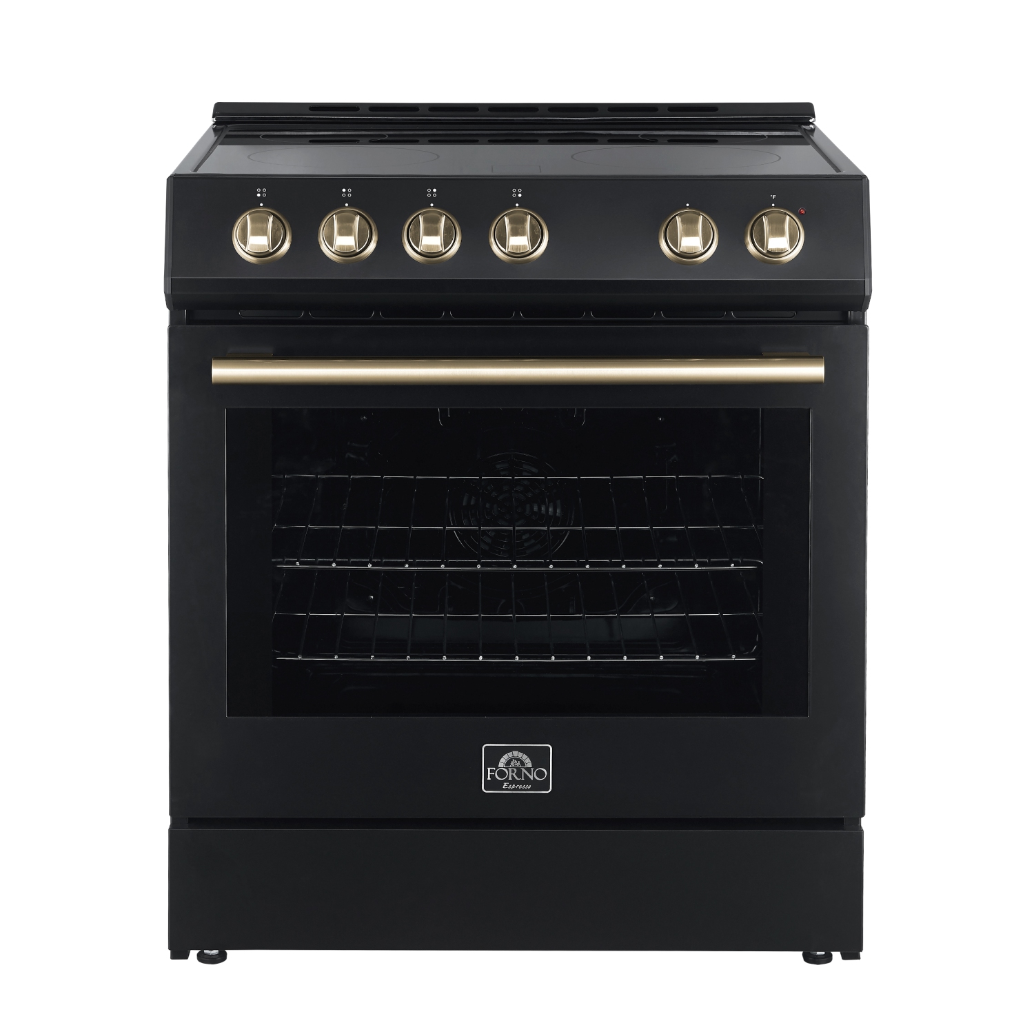 Ensemble de cuisine Forno : Congélateur inférieur Milano Espresso de 31 po et cuisinière électrique encastrable de 30 po Leonardo Espresso