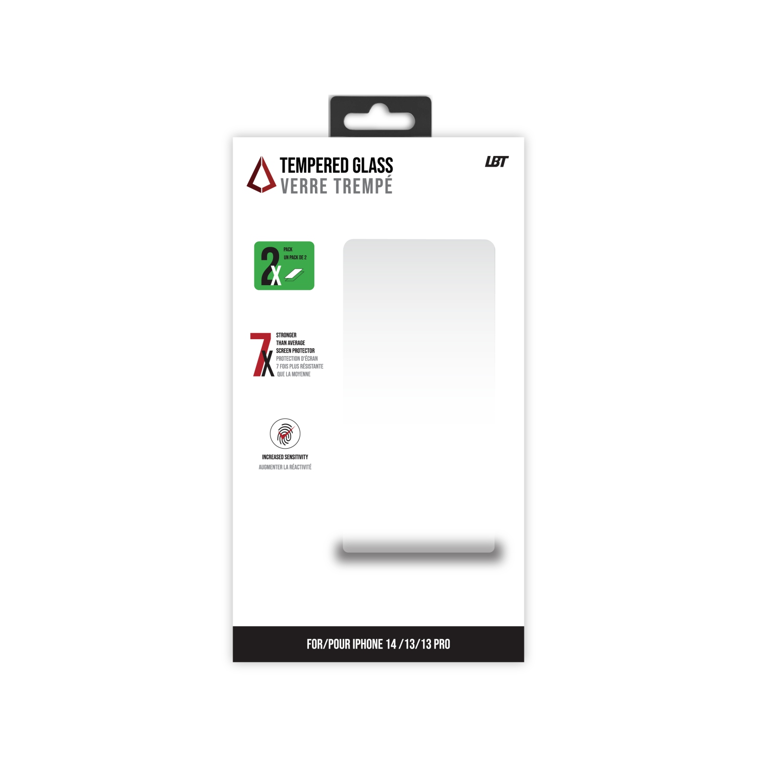 LBT 2-pack Tempered Glass for iPhone 14 / 13 Pro / 13