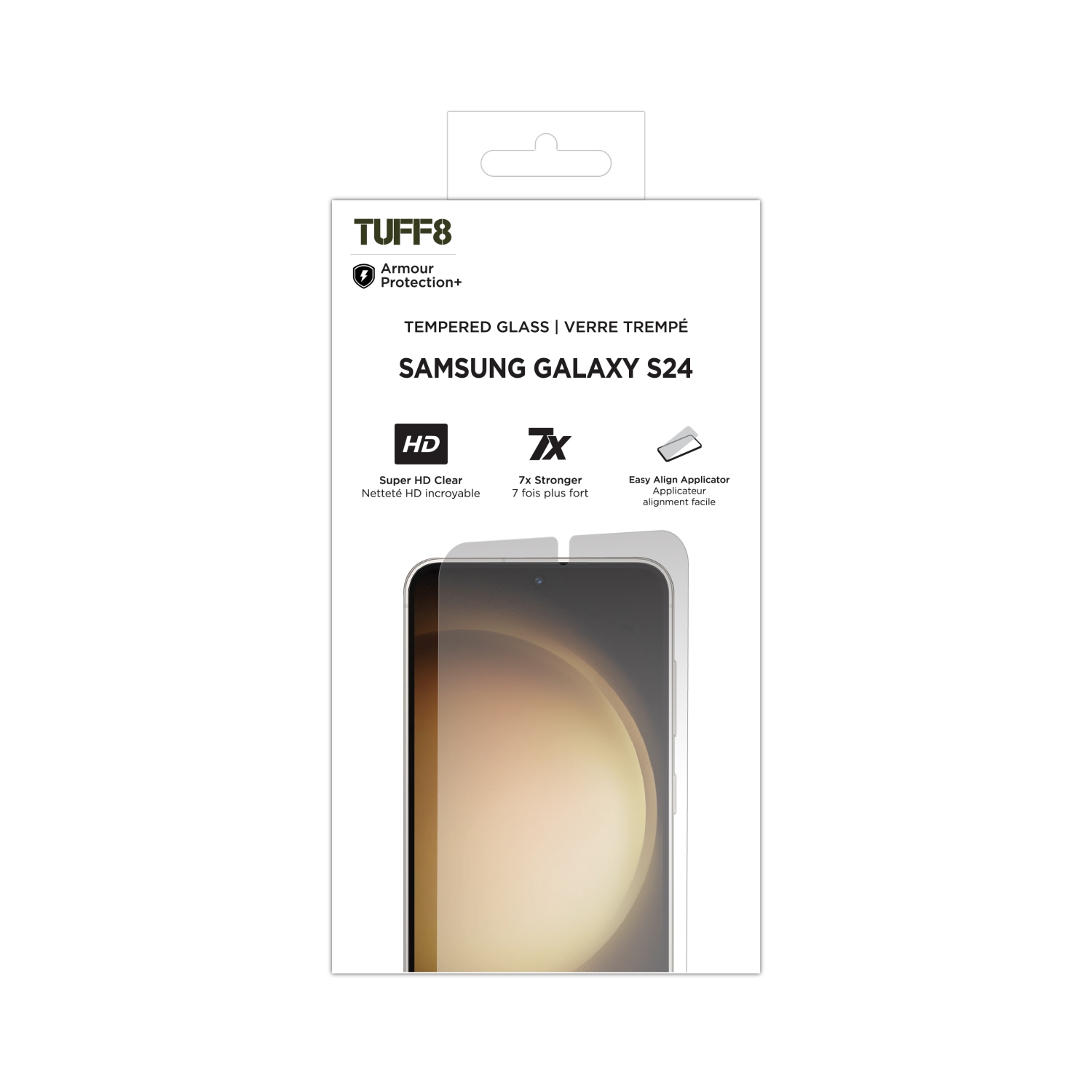 TUFF8 Tempered Glass Screen Protection for Samsung Galaxy S24