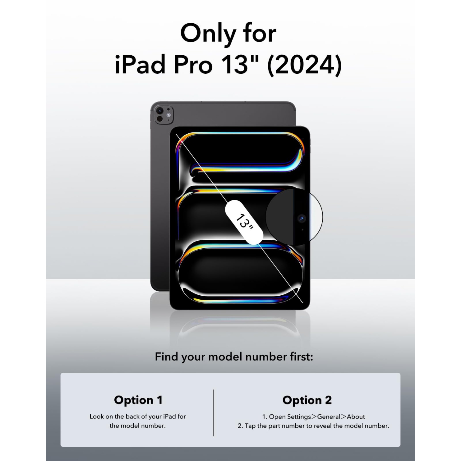 iPad Pro 13 Case, Powerful Magnetic Attachment, Slim Trifold Stand Case, Supports Pencil Pro/USB-C, Auto Wake/Sleep, Durable Protection, Rebound