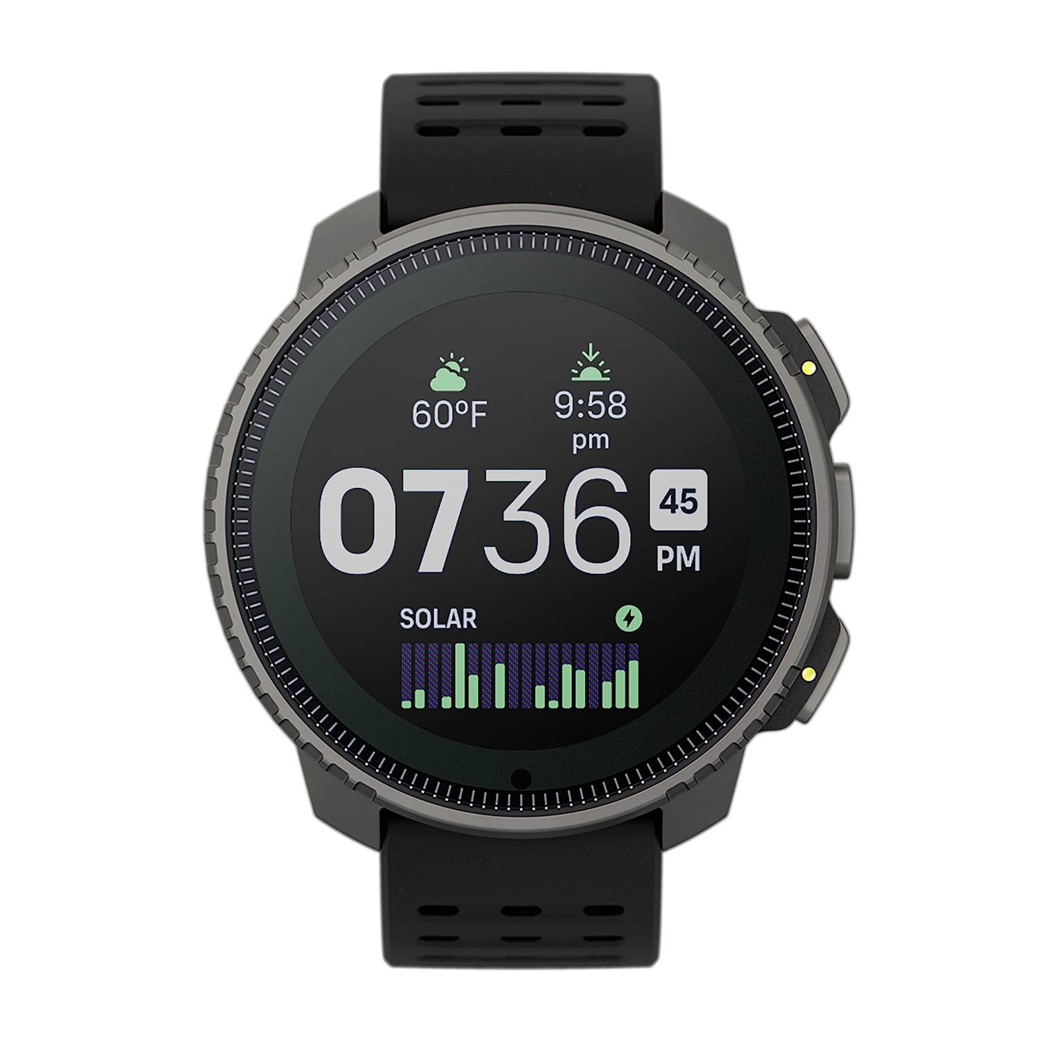 SUUNTO Vertical: Adventure GPS Solar Charging Watch, Large Screen, Offline Maps - Titanium/Black