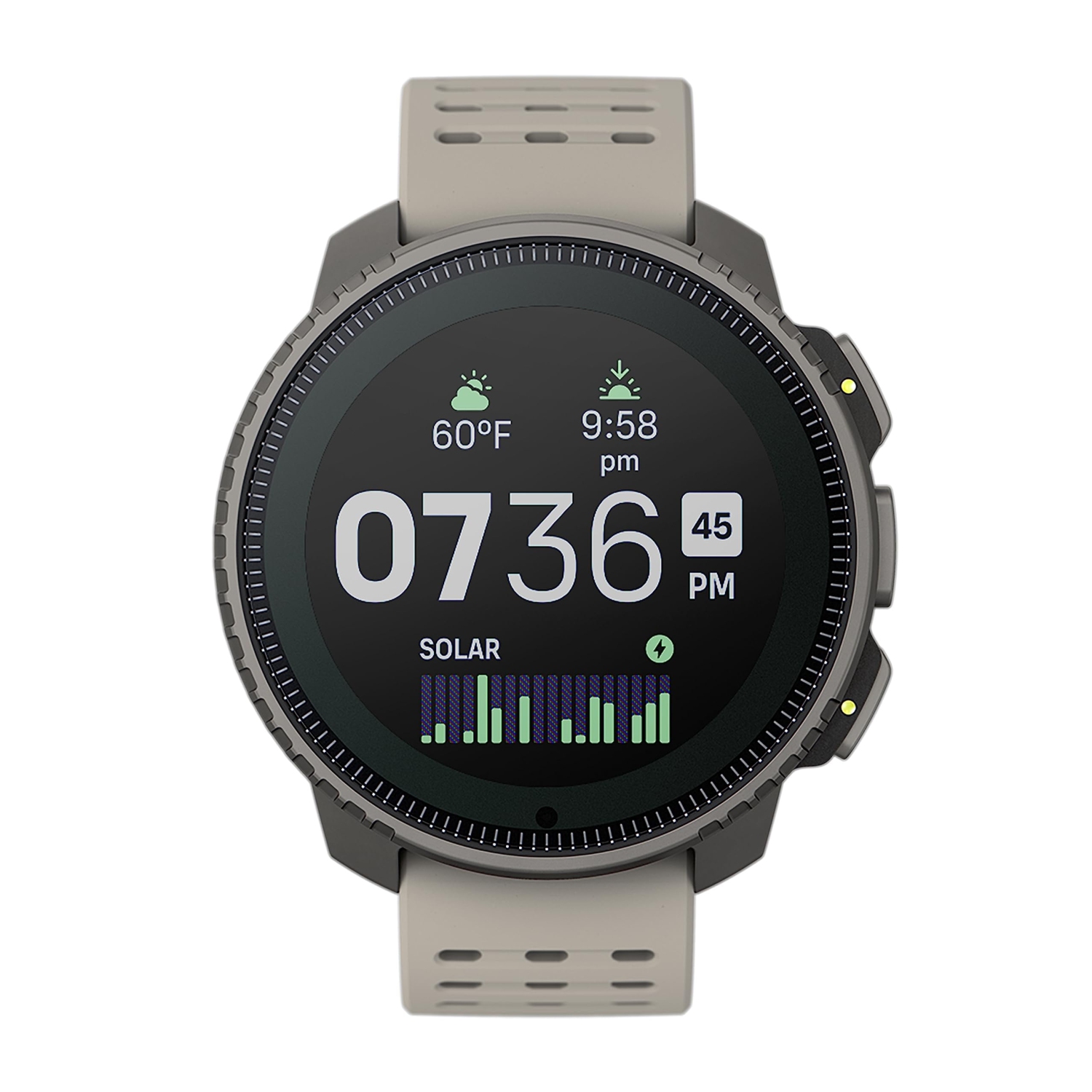 SUUNTO Vertical: Adventure GPS Solar Charging Watch, Large Screen, Offline Maps - Titanium/Black