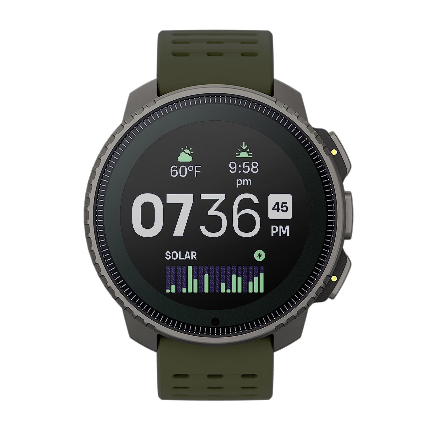 SUUNTO Vertical: Adventure GPS Solar Charging Watch, Large Screen, Offline Maps - Titanium/Forest