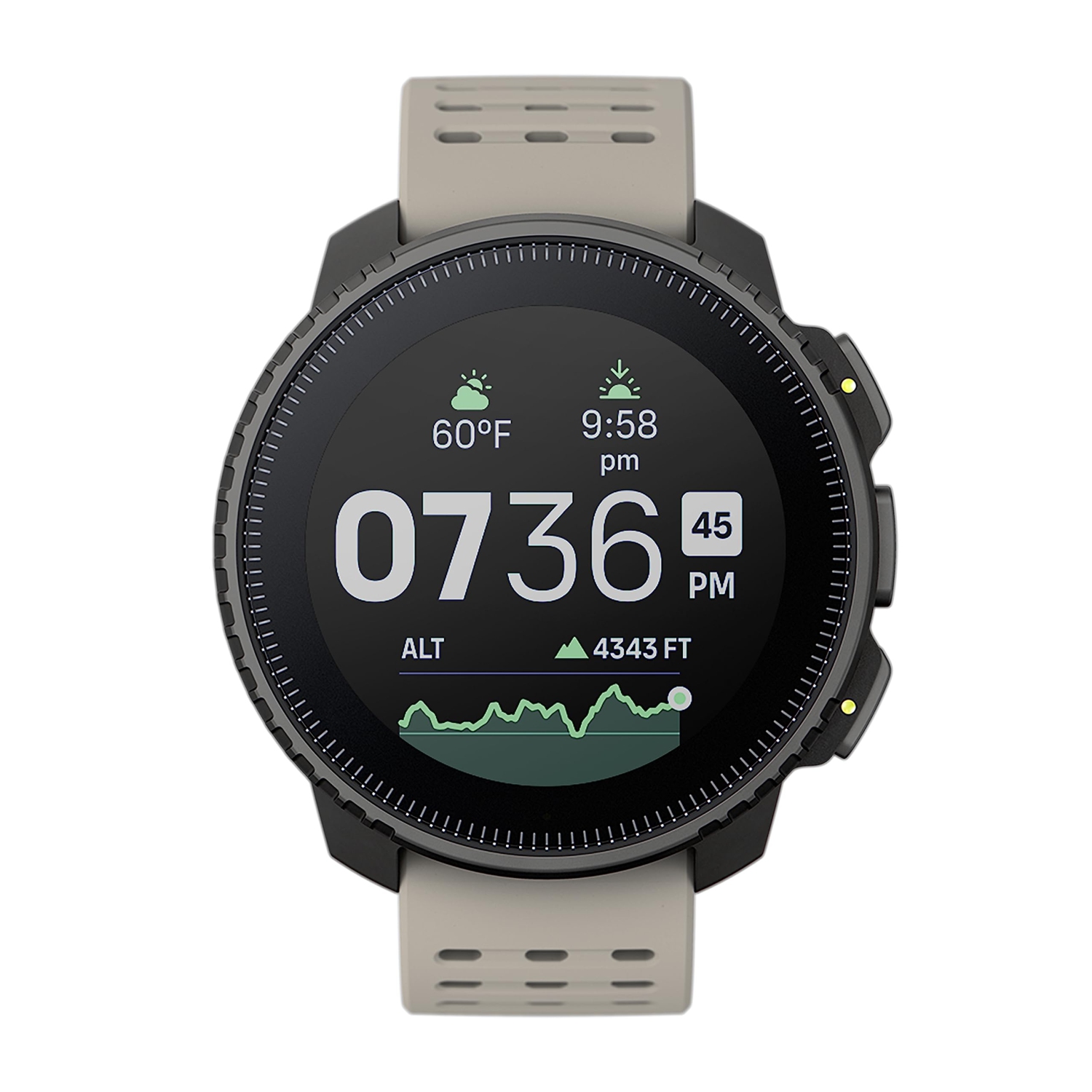 SUUNTO Vertical&nbsp;: Montre GPS d'aventure, grand écran, cartes hors ligne - Noir/sable
